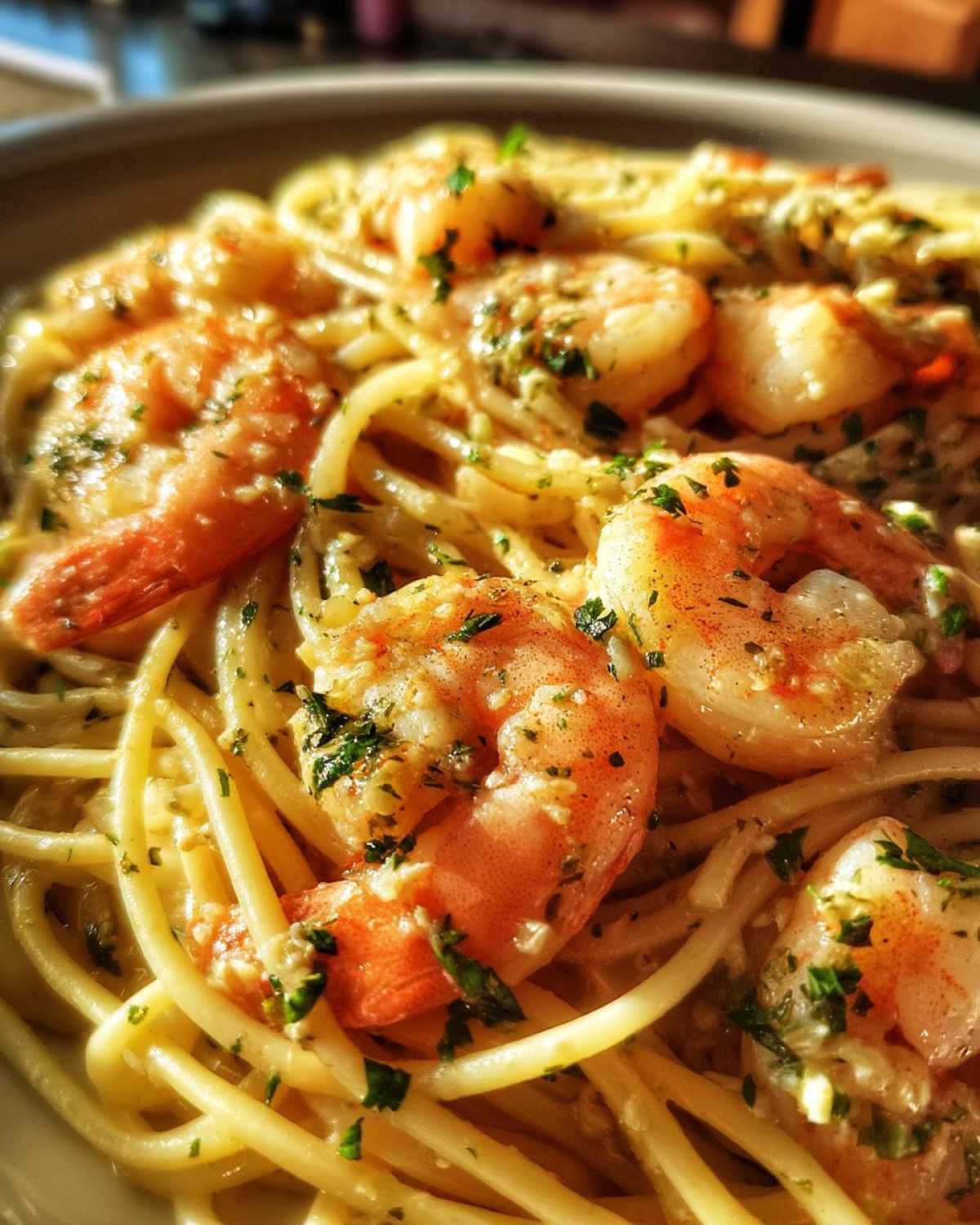 Quick Garlic Butter Shrimp Scampi Pasta - detail 2