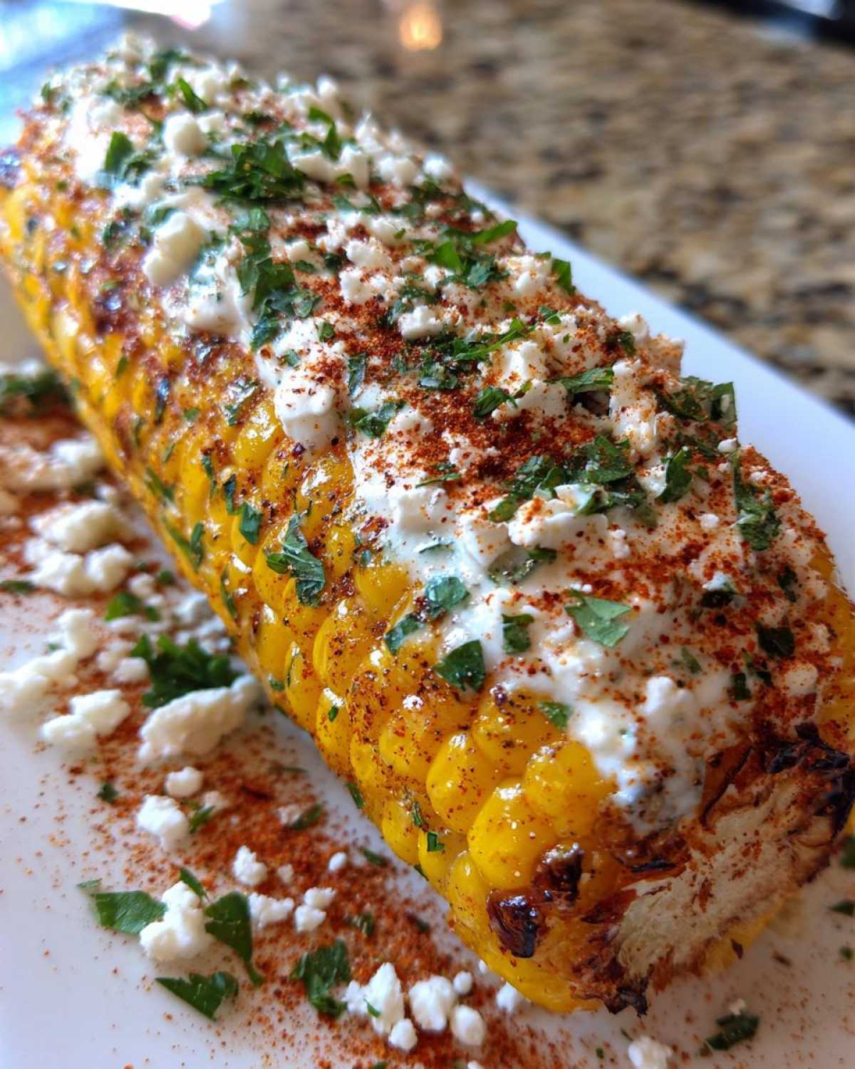 Vegetarian elote - detail 3