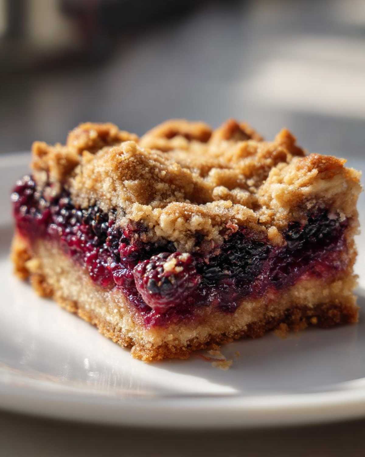 Sweet Blackberry Crumble Bars - detail 3