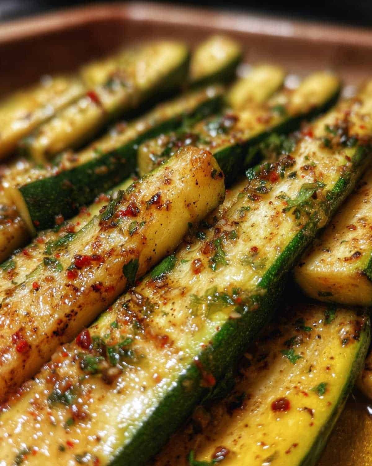Simple Roasted Zucchini Spears - detail 1