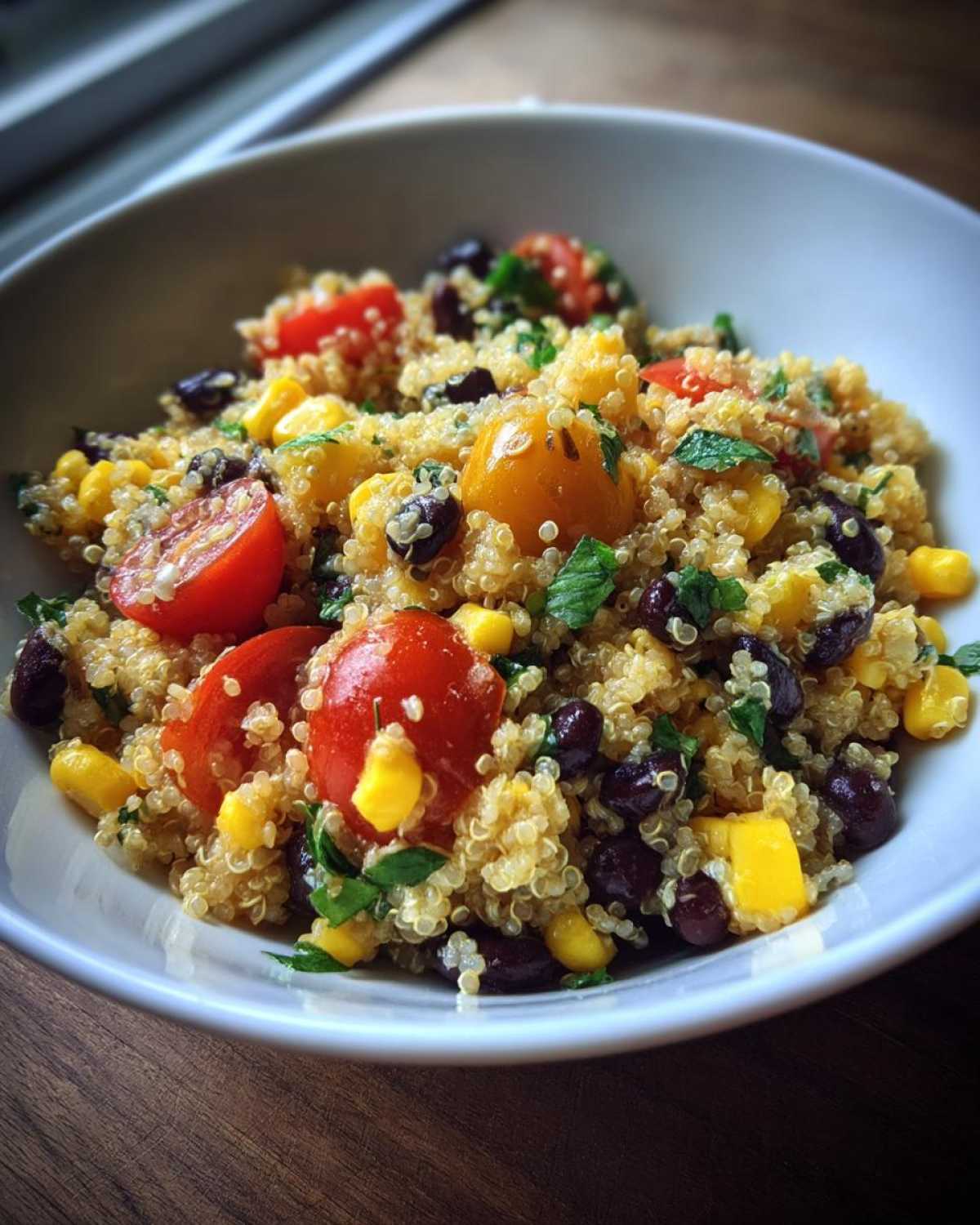 Mediterranean Quinoa Salad with Black Beans and Corn - detail 2