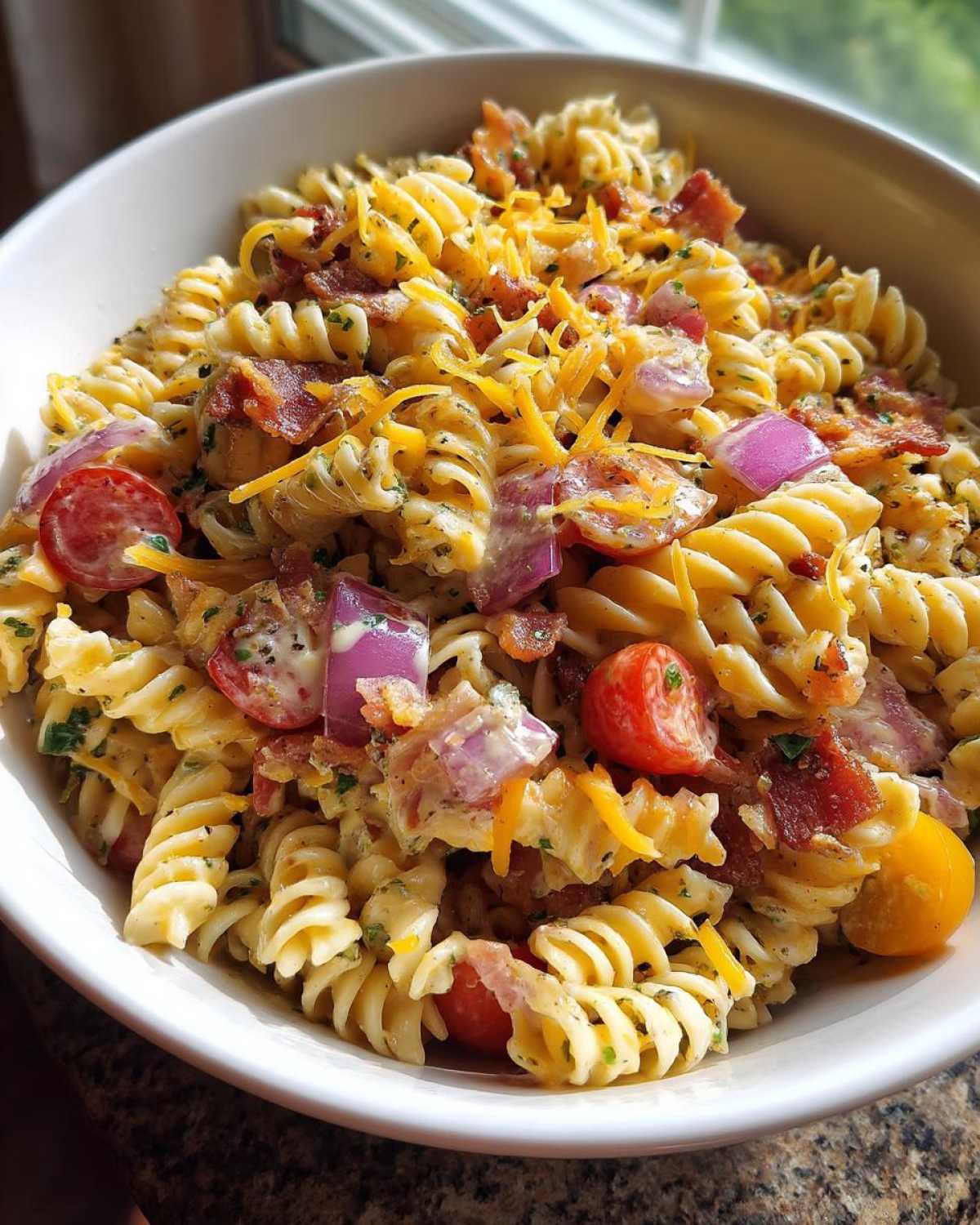 Bacon Ranch Pasta Salad - detail 2
