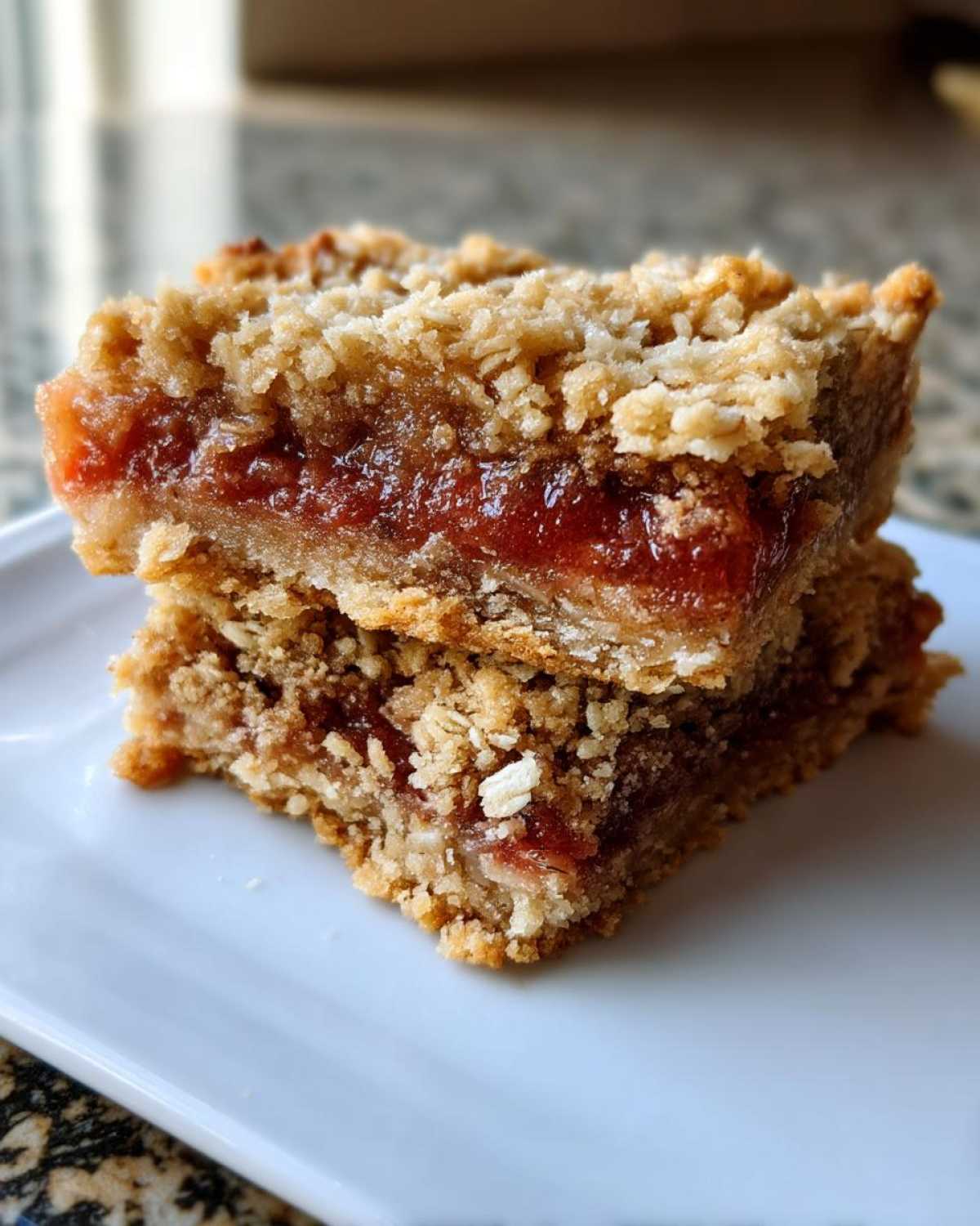 Rhubarb Oat Bars - detail 4