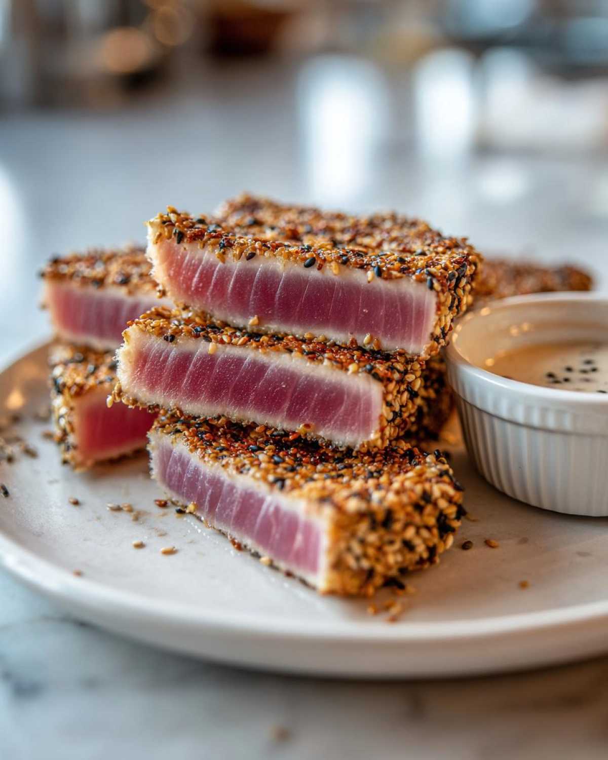 Sesame-crusted tuna steak - detail 1