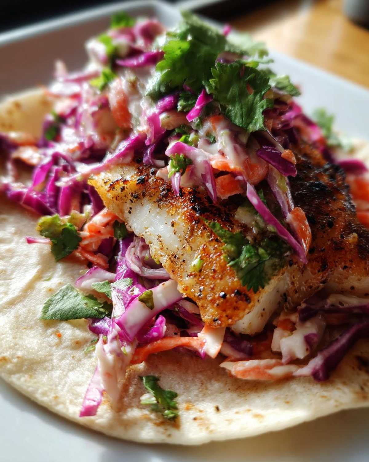 Grilled Fish Tacos with Chipotle Slaw - detail 1