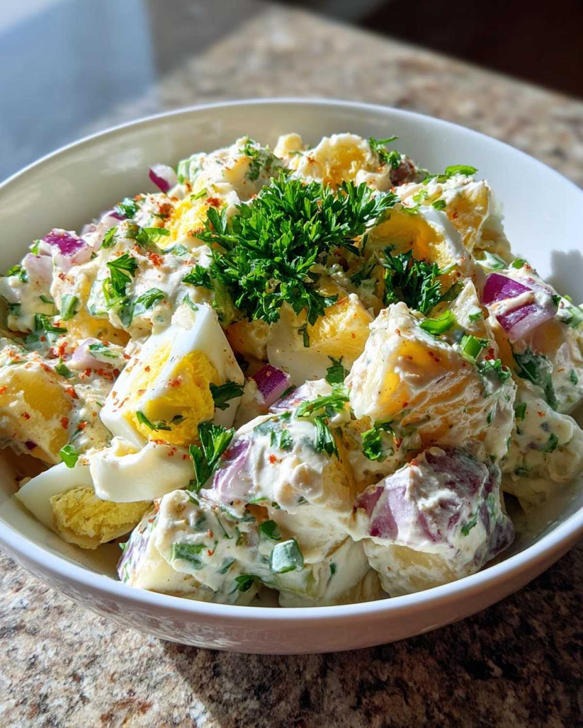 Potato salad with mayo - detail 1