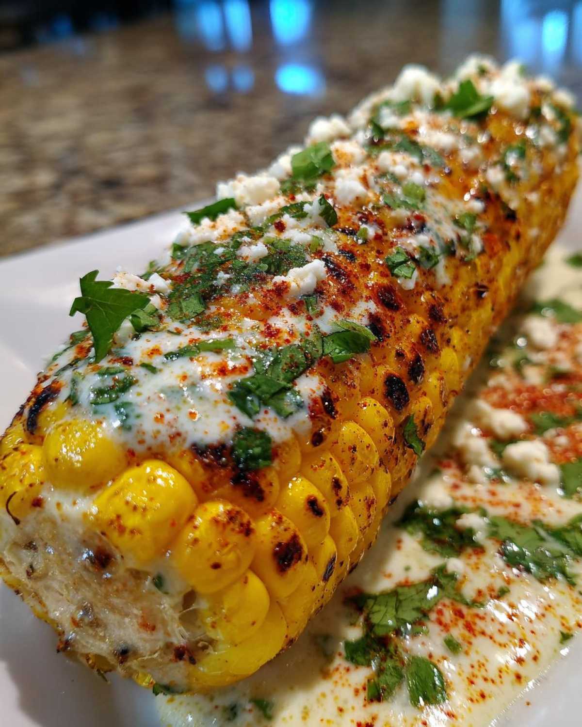 Vegetarian elote - detail 2