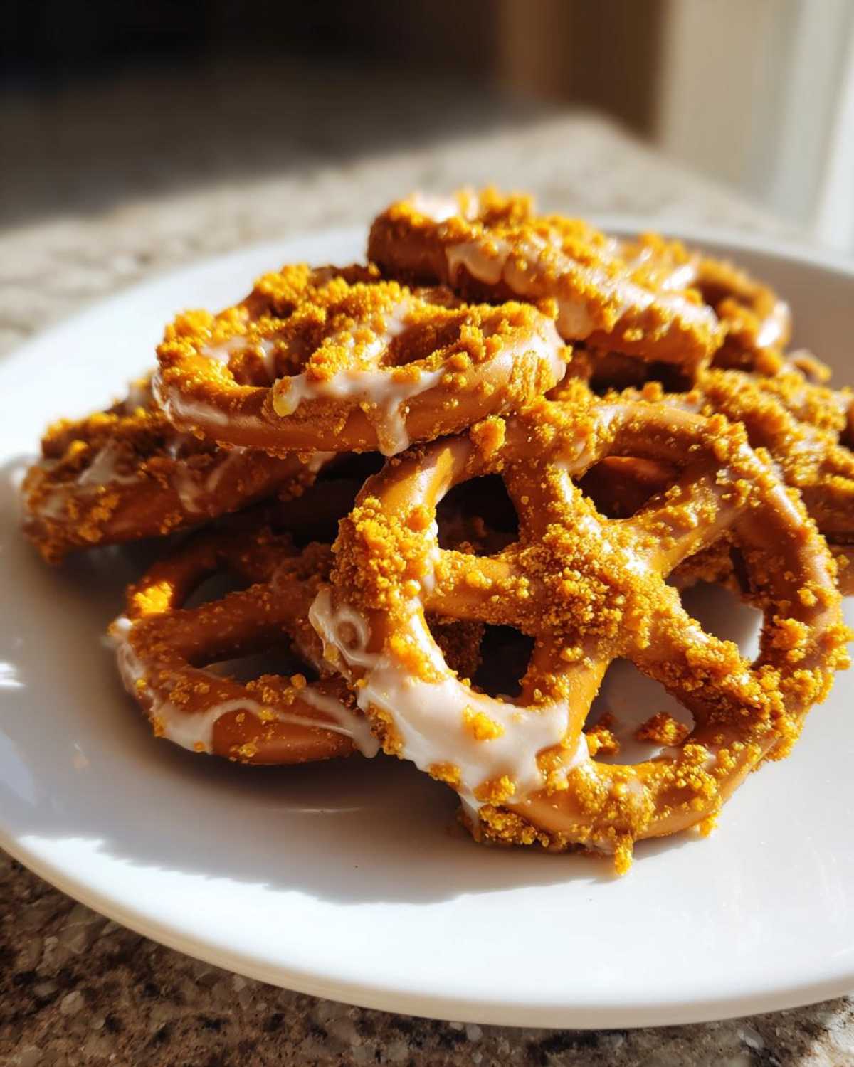 White Chocolate Pumpkin Spice Pretzels - detail 3