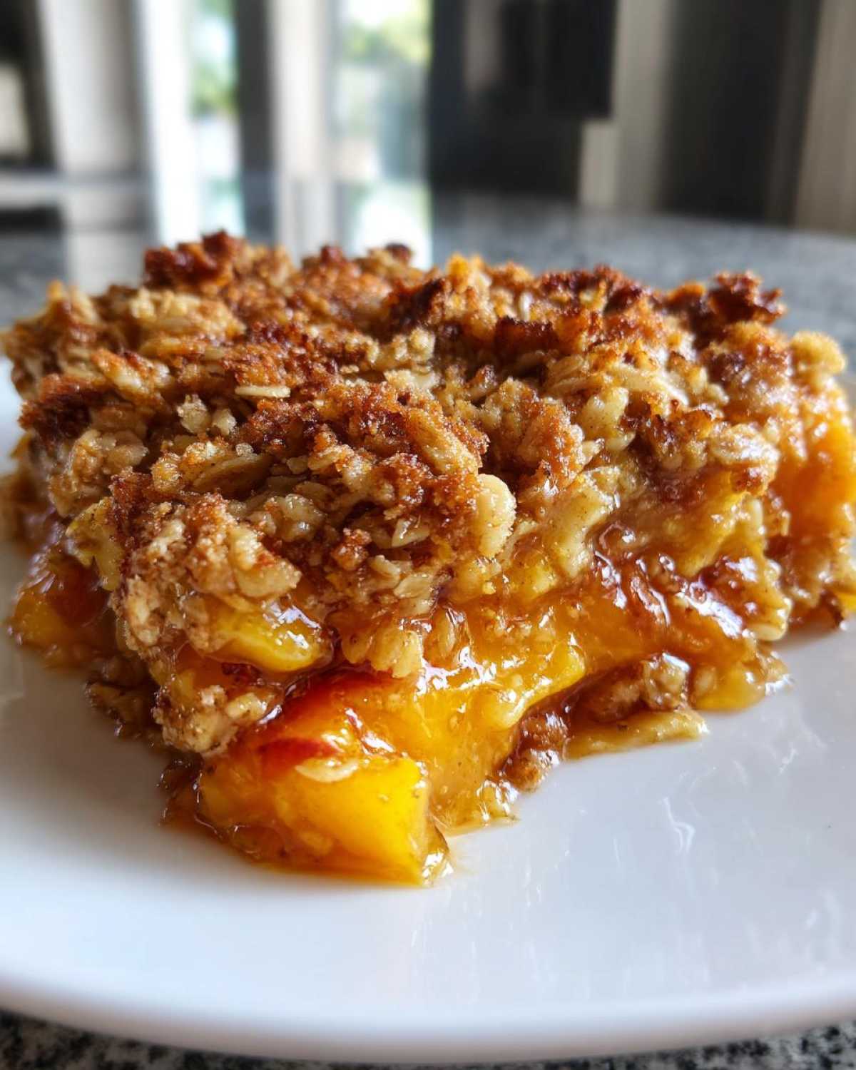 Peach Crisp with Fresh Peaches - detail 2