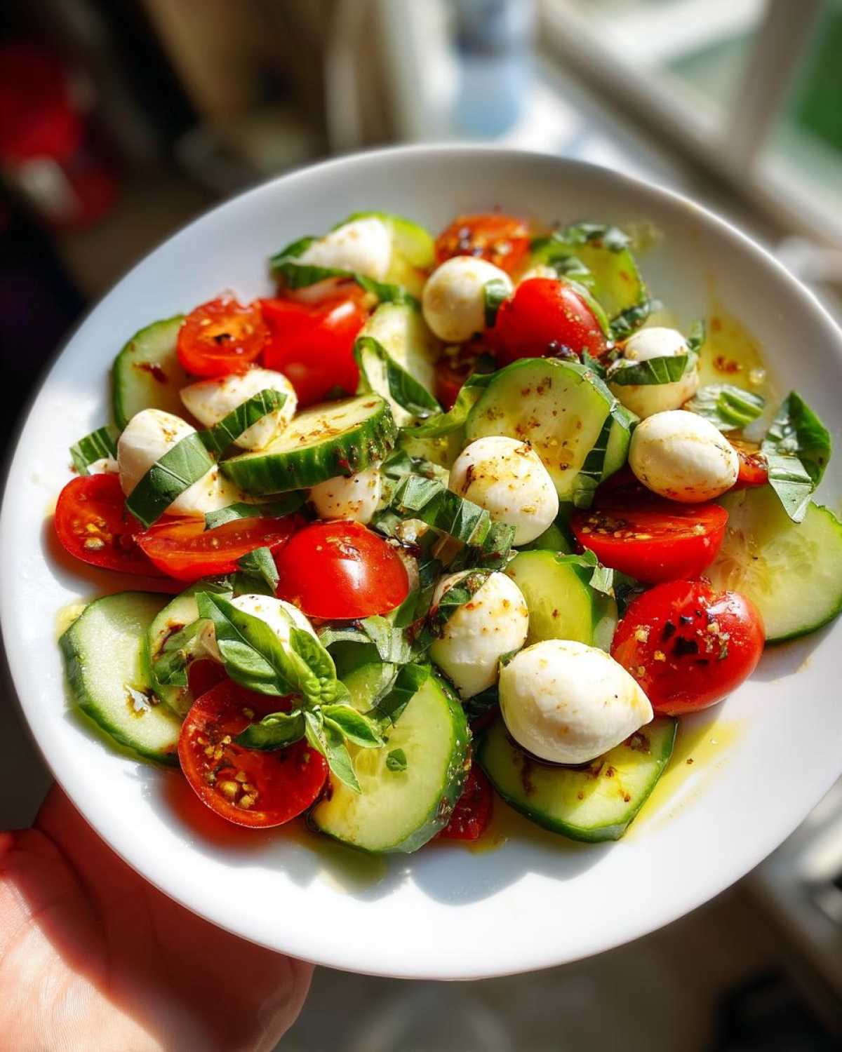 Cucumber Caprese Salad - detail 2