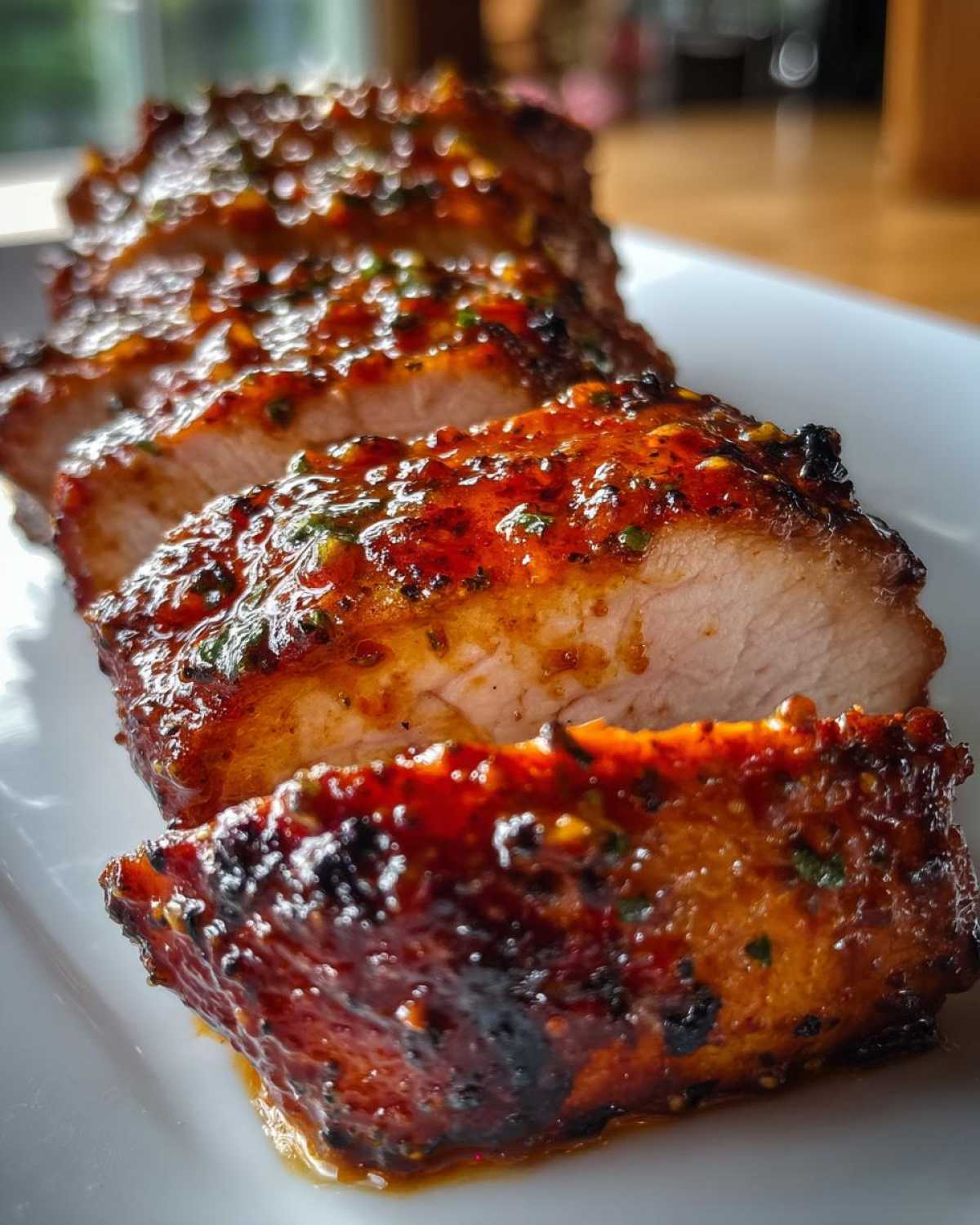 Grilled Pork Tenderloin with Spicy Peach Glaze - detail 4
