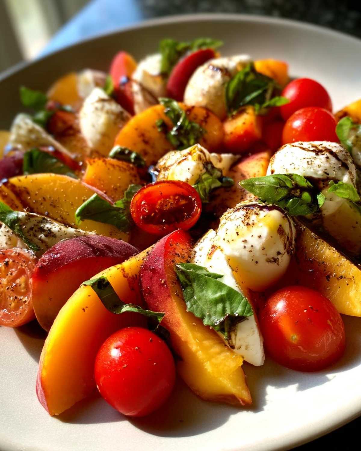 Peach Caprese Salad - detail 1