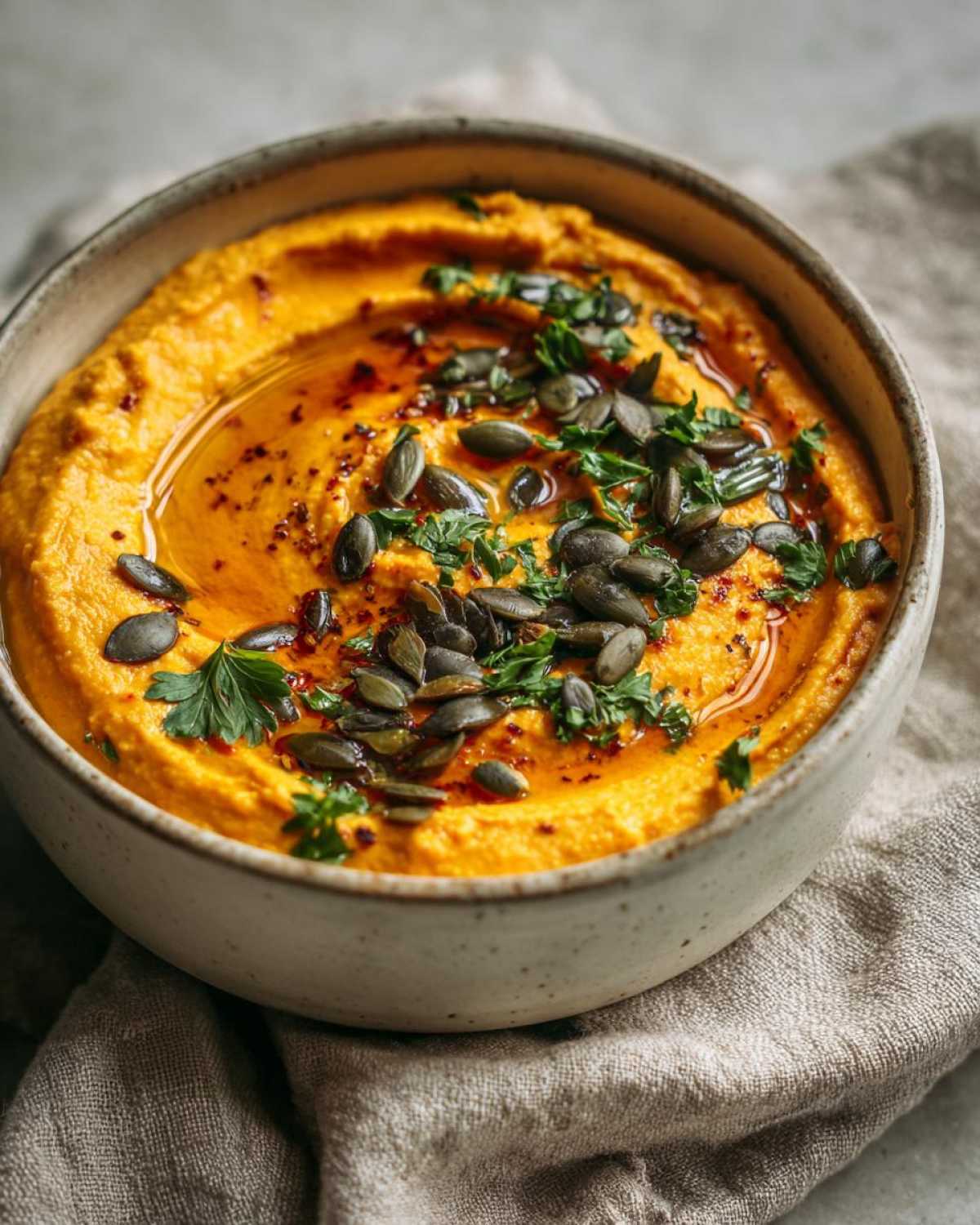 Vegan Pumpkin Hummus - detail 3
