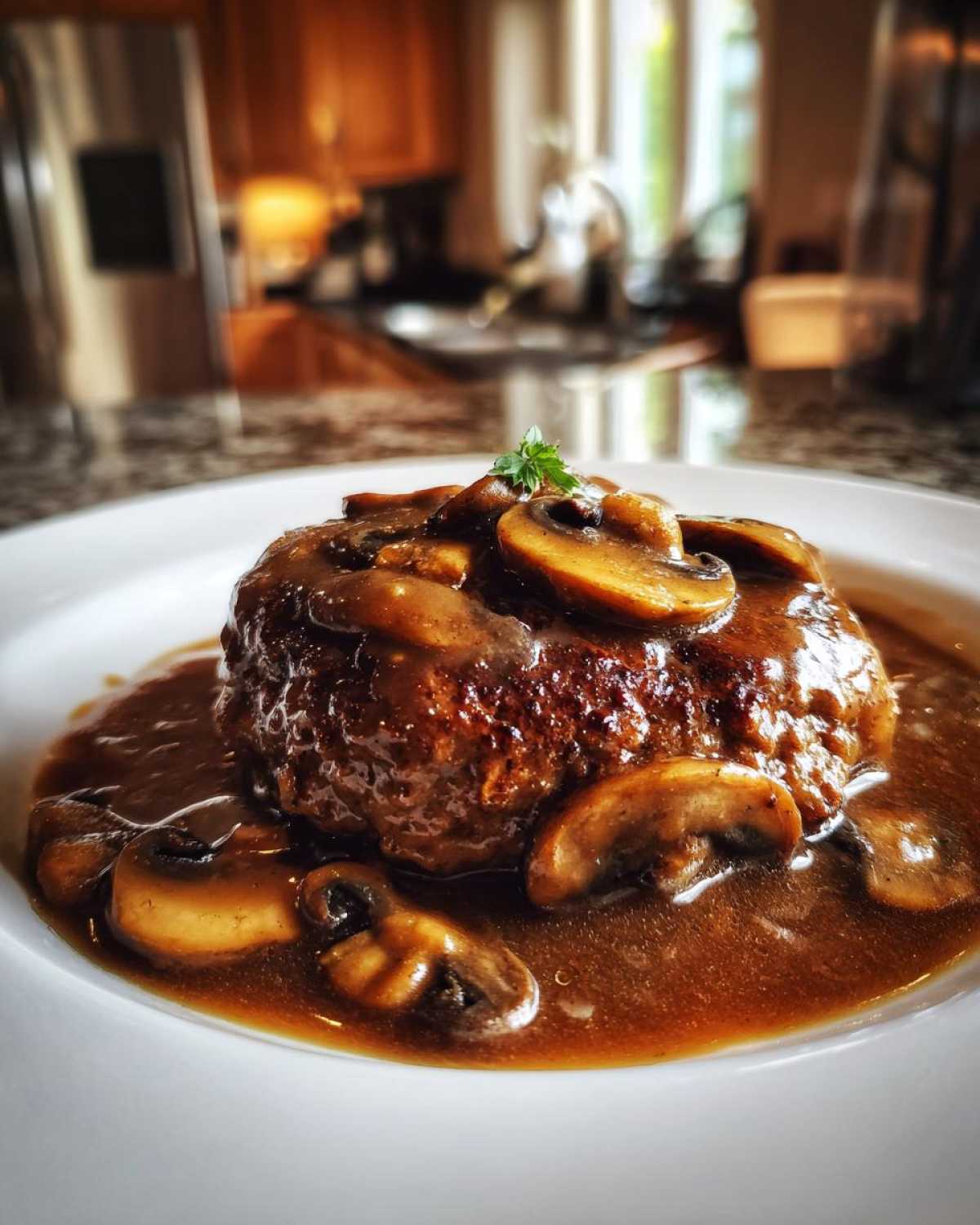 Salisbury Steak with Mushroom Gravy - detail 3