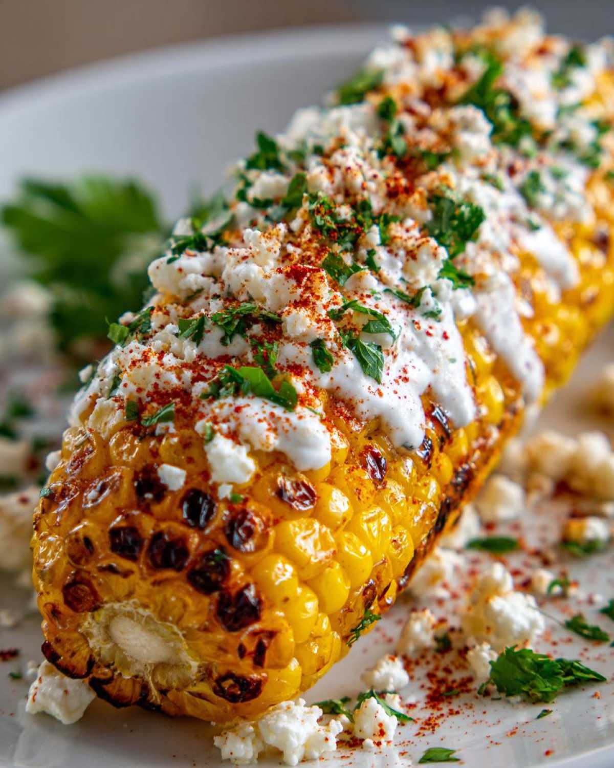 Grilled elote - detail 1