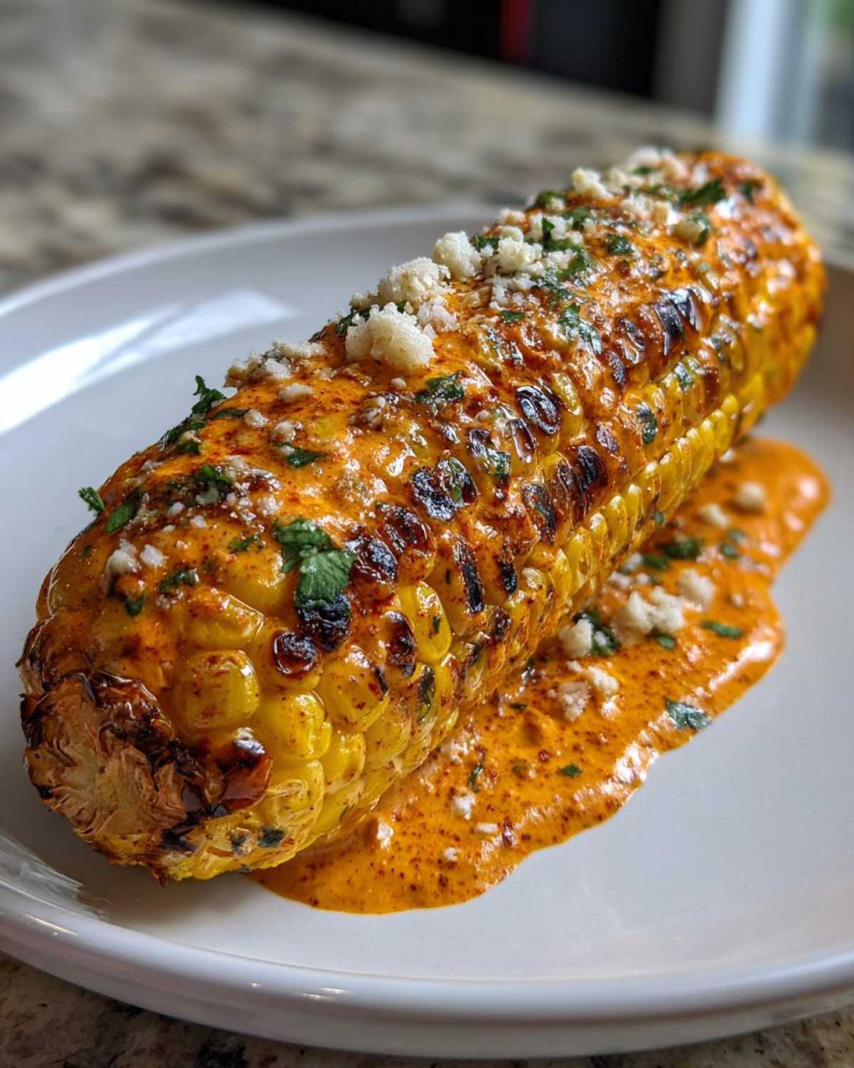 Spicy Mexican street corn - detail 4