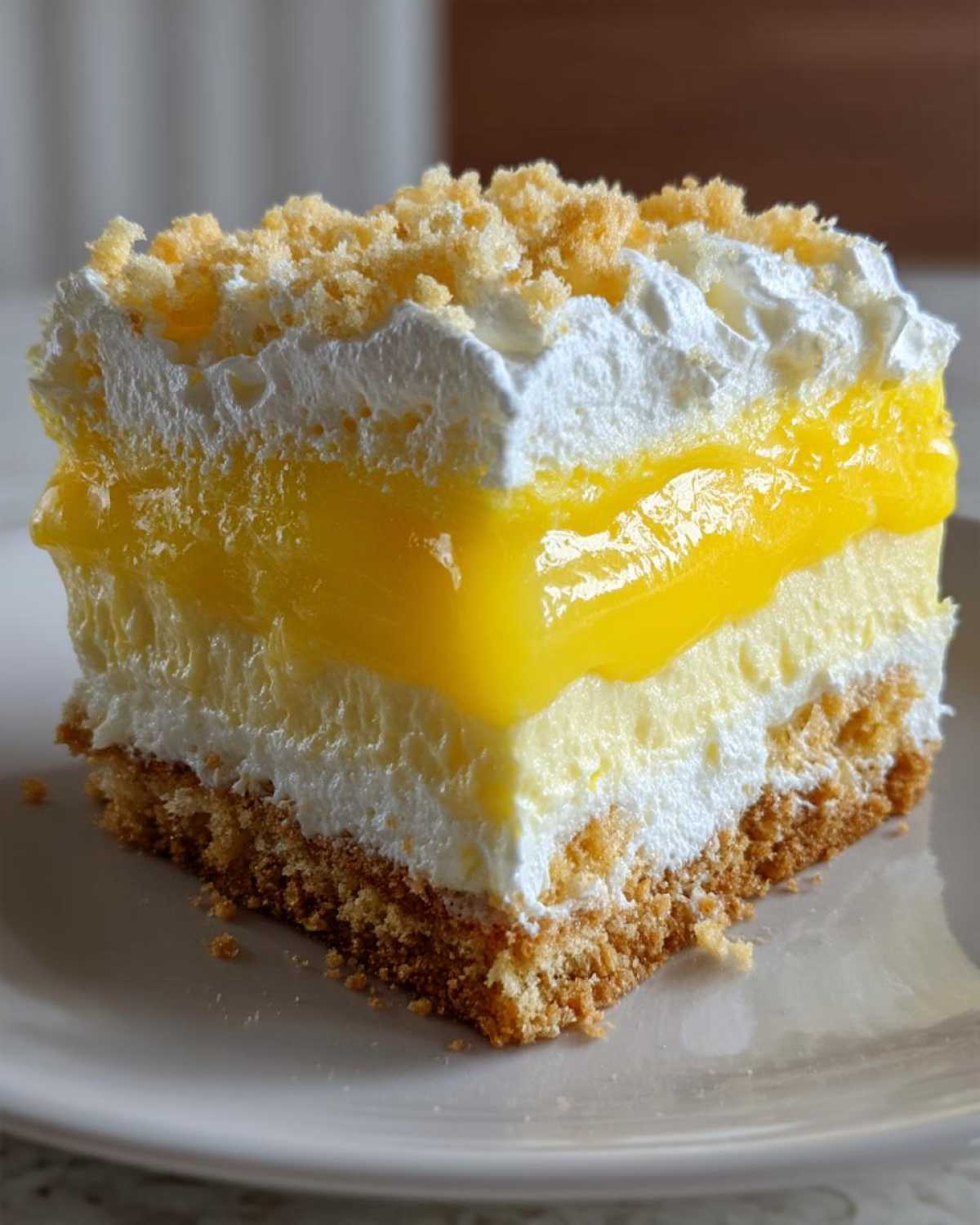 Layered Lemon Lush Dessert (Lemon Dream) - detail 2