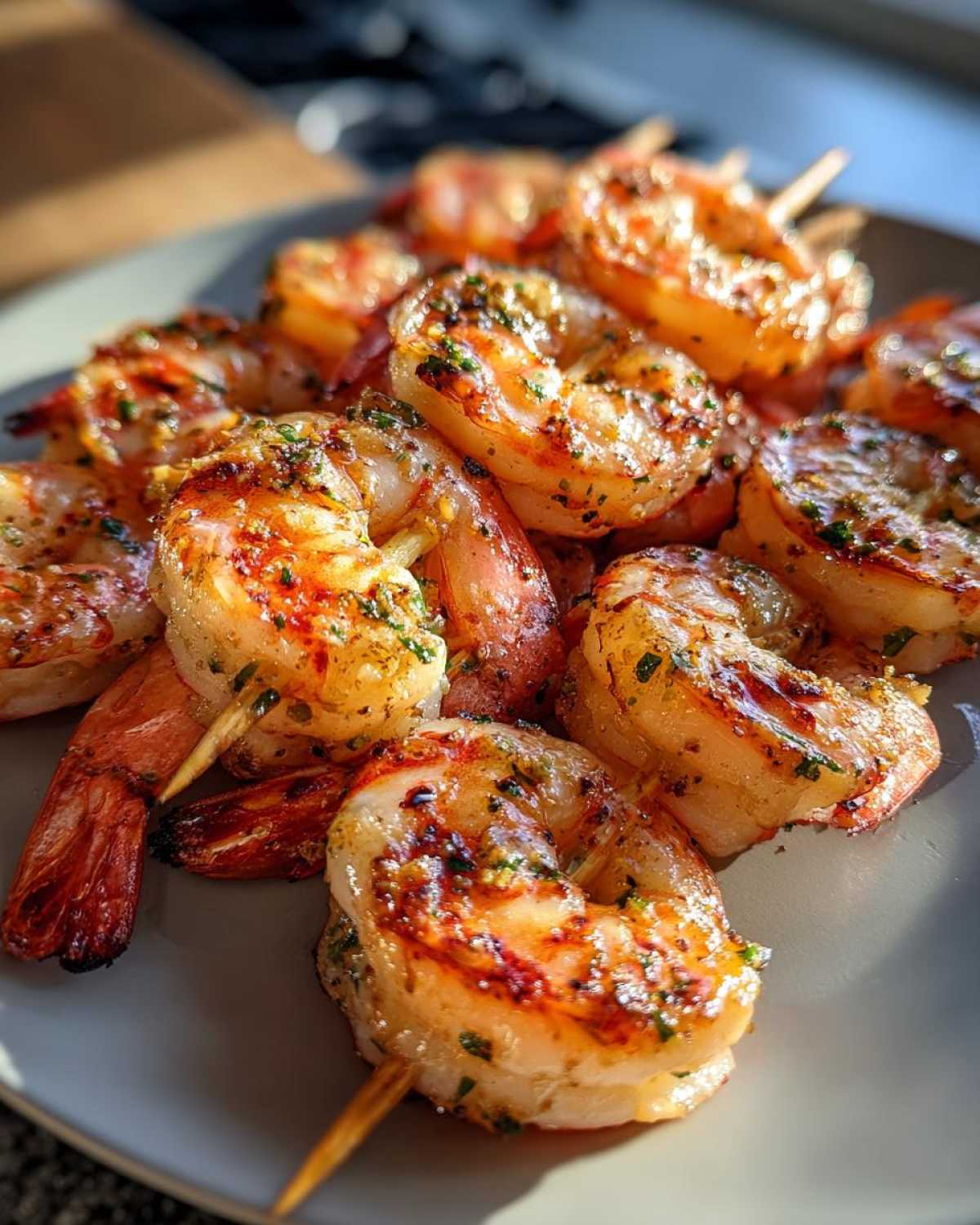Lemon Garlic Shrimp Skewers - detail 2