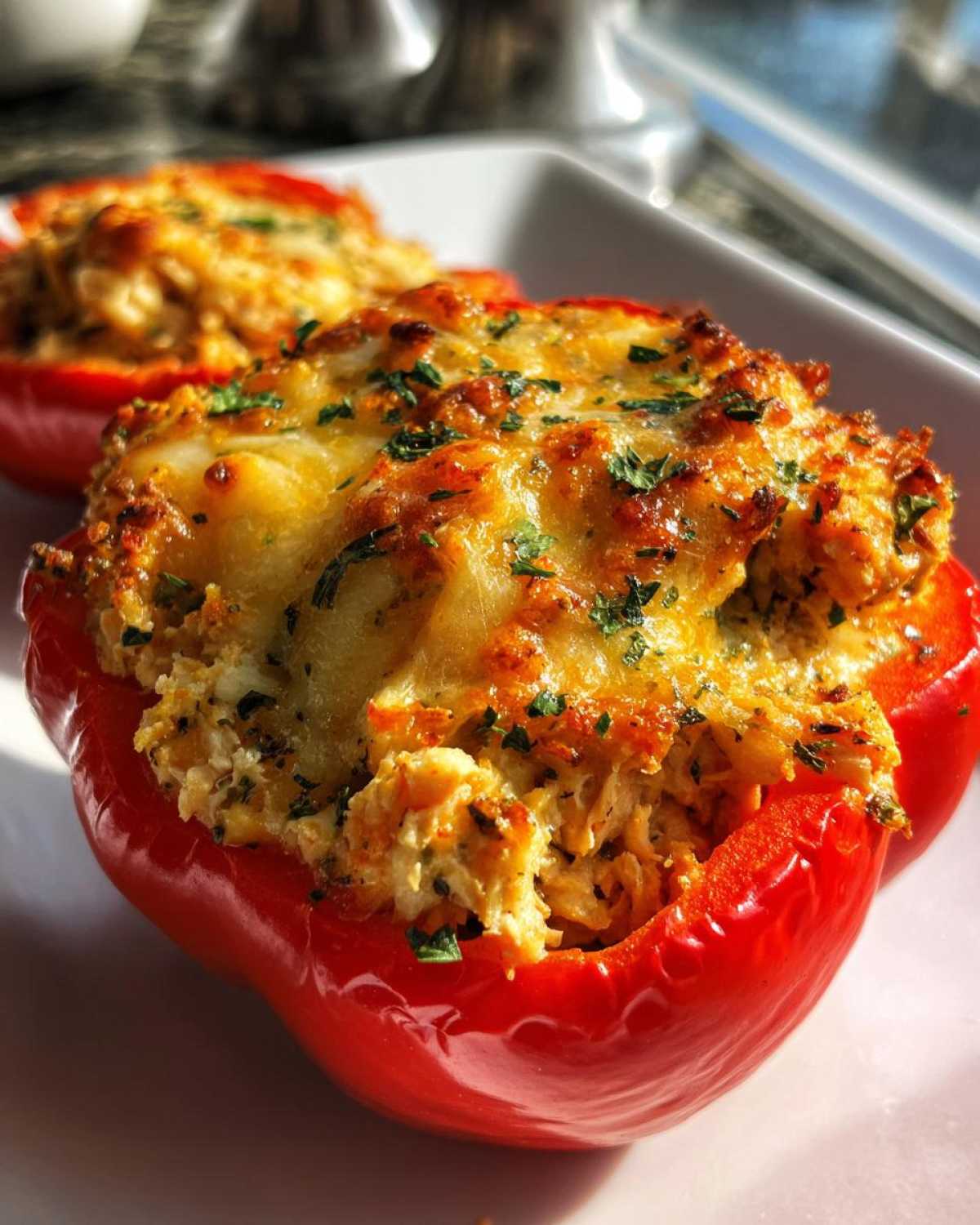 Tuna-stuffed bell peppers - detail 1