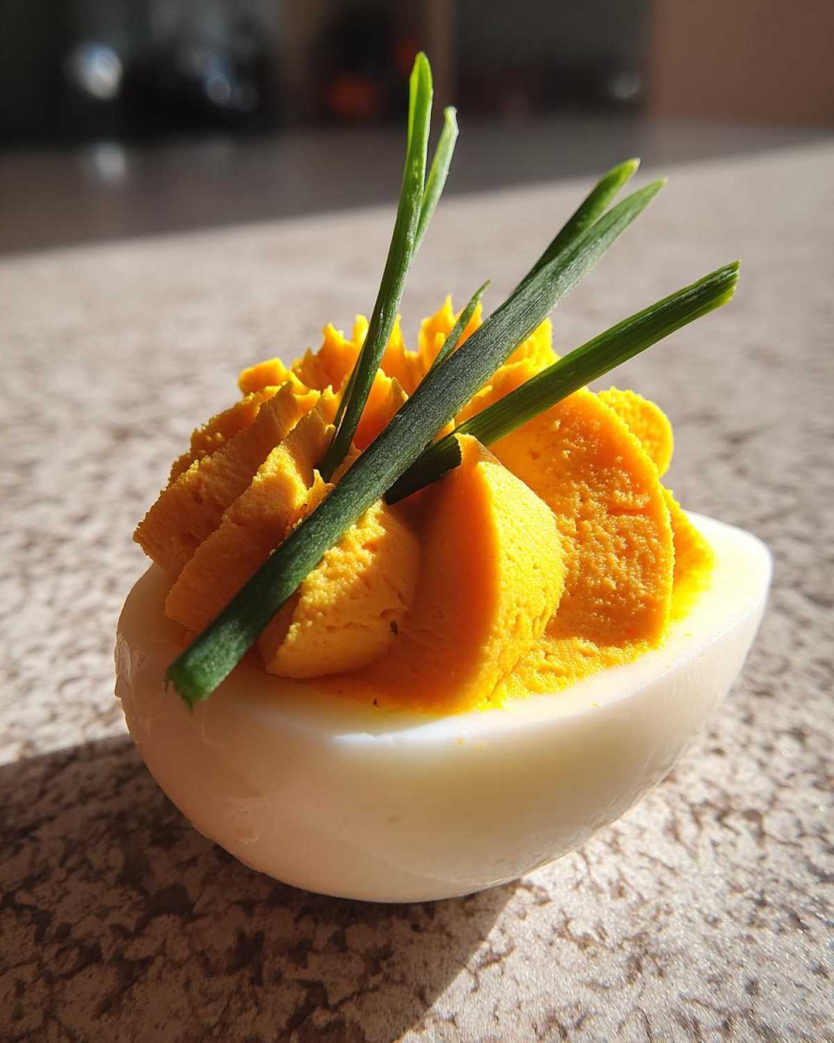 Pumpkin Deviled Eggs - detail 2