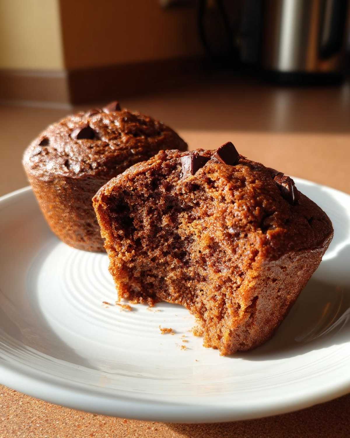 Chocolate protein muffins - detail 2