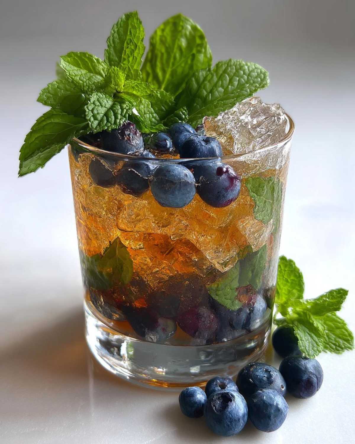 Blueberry Mint Julep Cocktail - detail 1