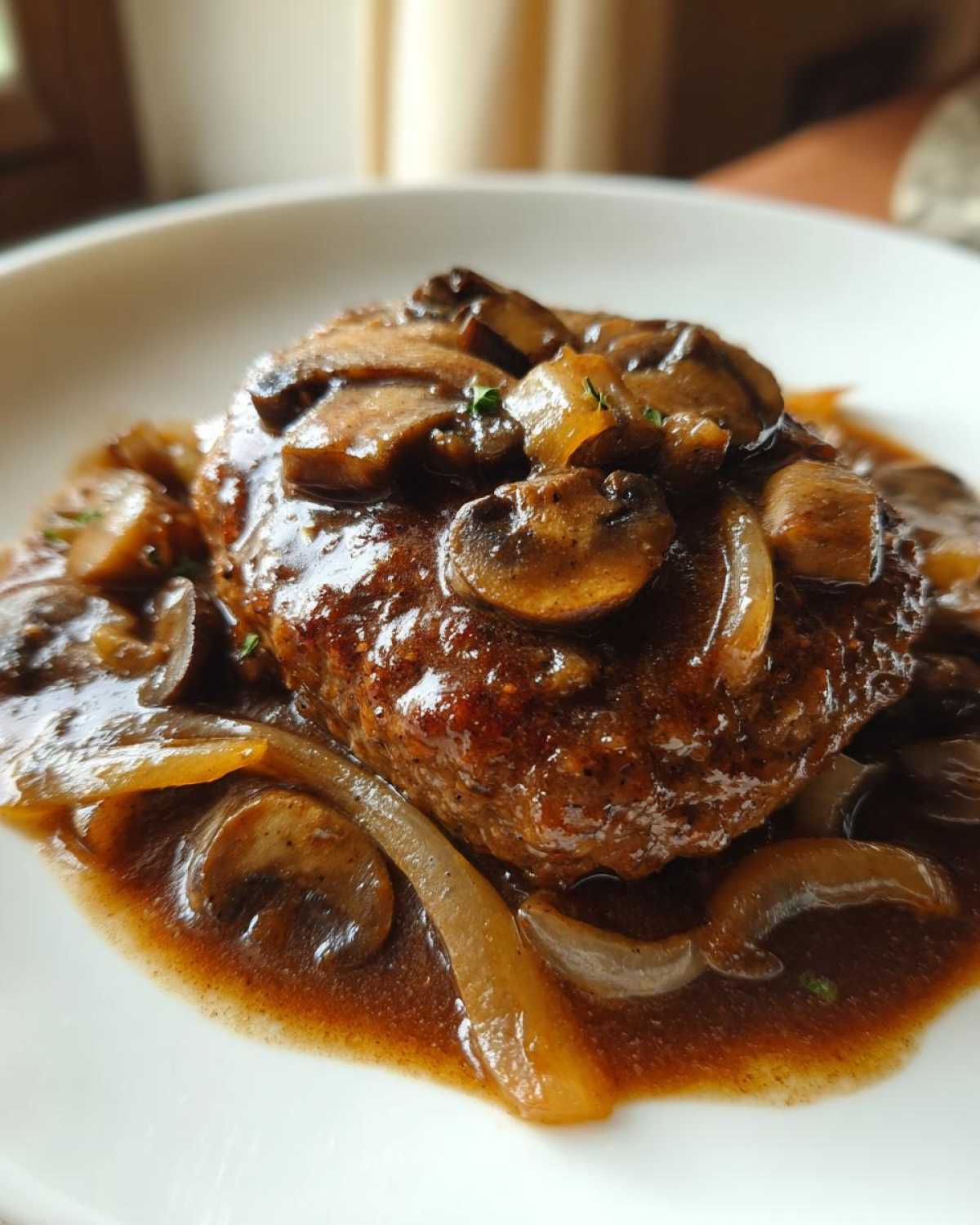 Salisbury Steak with Mushroom Gravy - detail 2