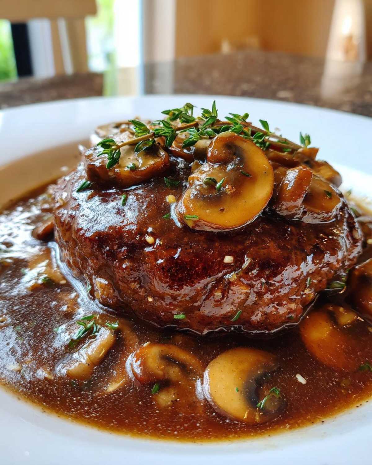 Salisbury Steak with Mushroom Gravy - detail 4