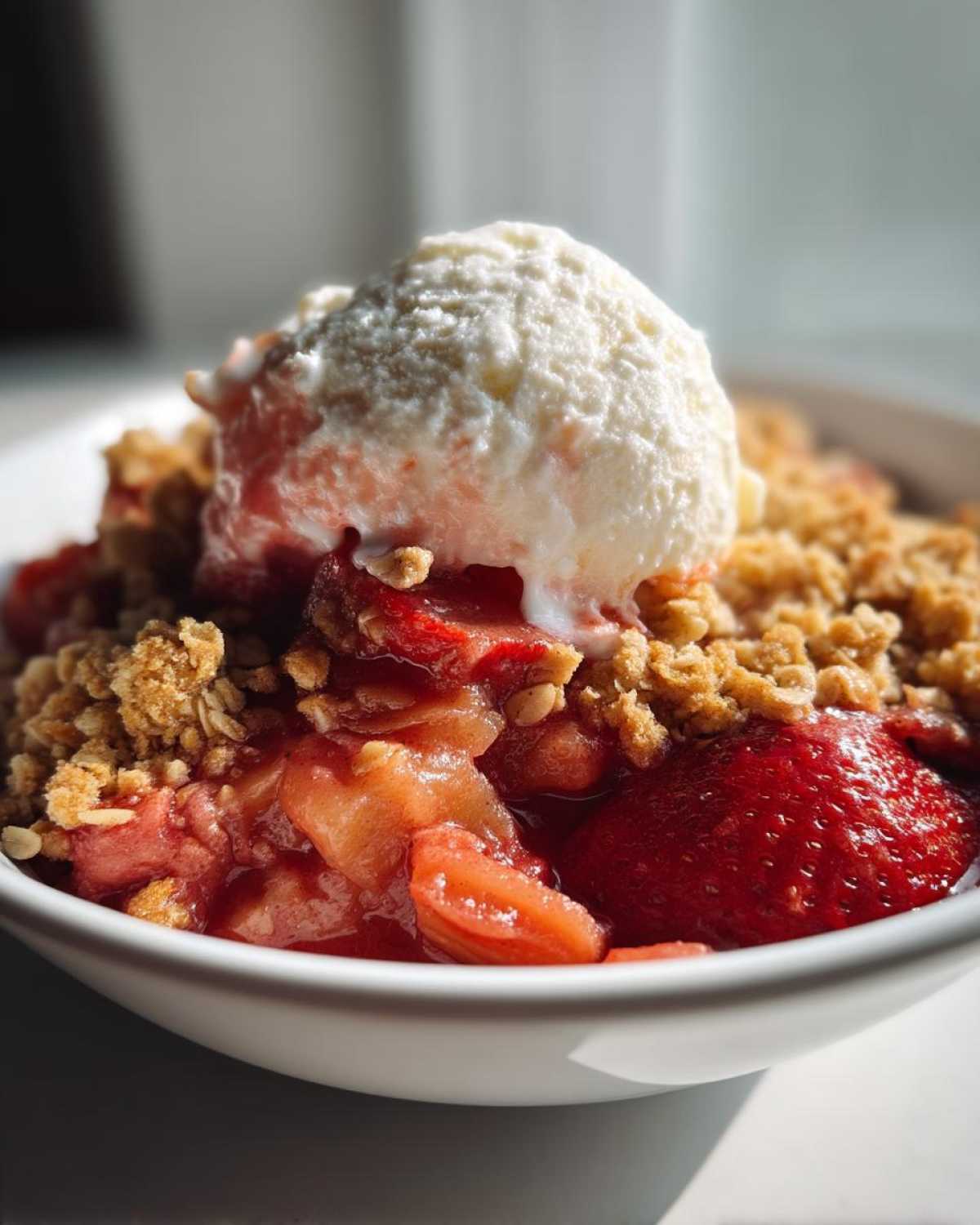 Strawberry Rhubarb Crisp - detail 1