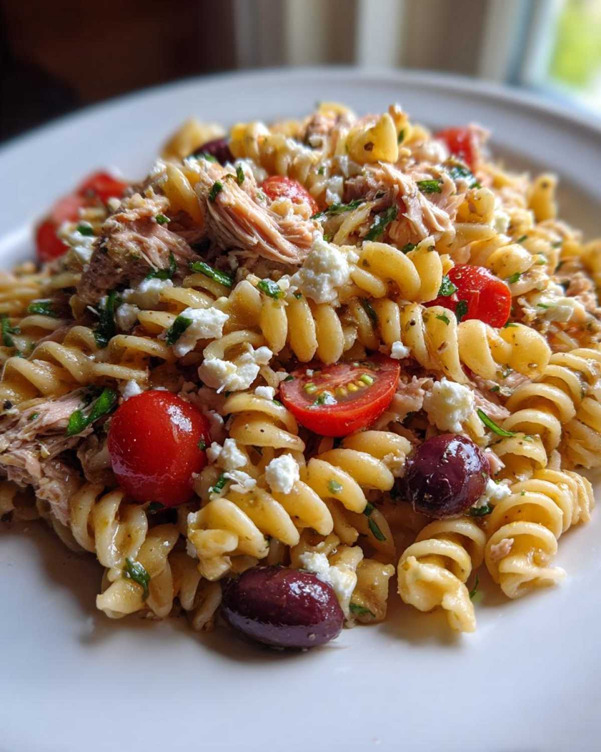 Mediterranean tuna pasta salad - detail 2