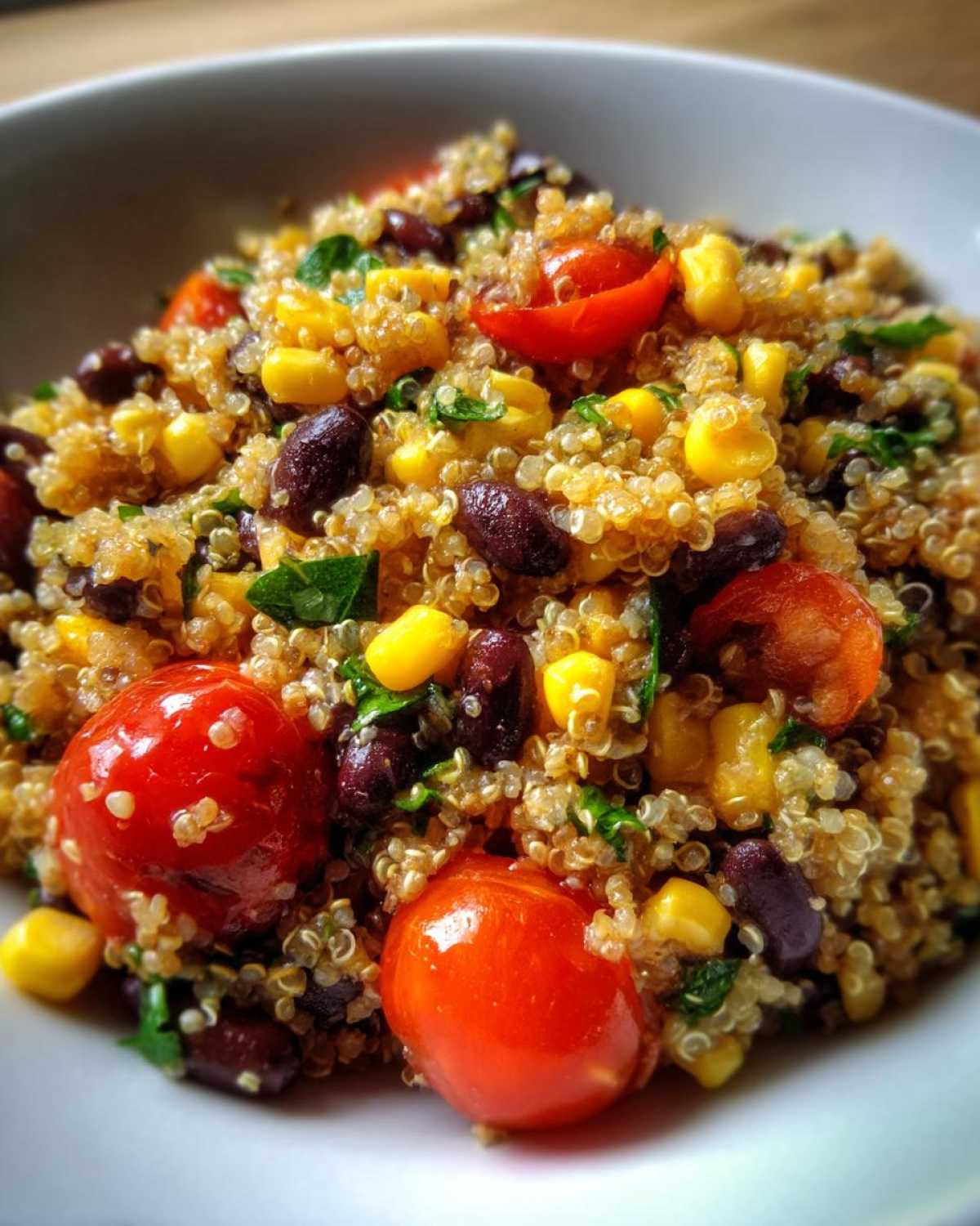 Mediterranean Quinoa Salad with Black Beans and Corn - detail 3