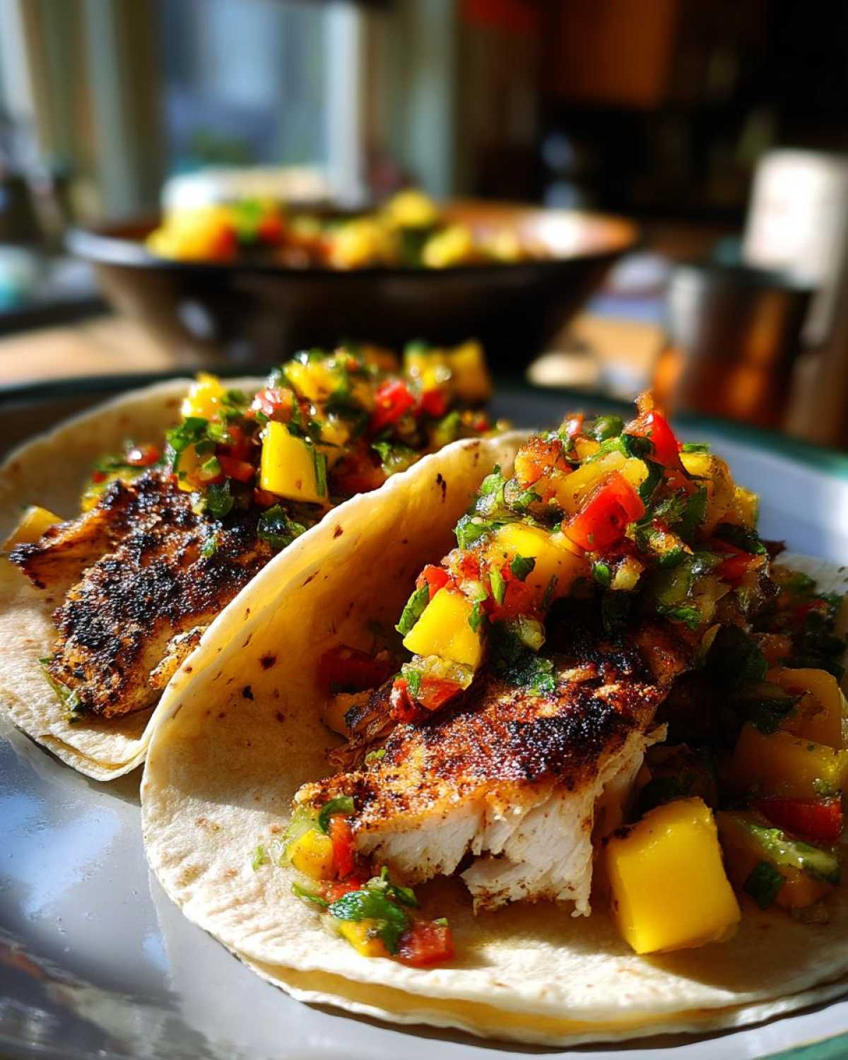Blackened Fish Tacos with Mango Salsa - detail 4