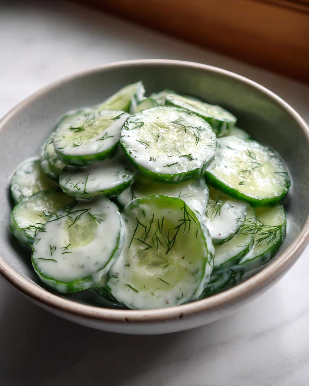 Creamy Dill Cucumber Salad - detail 1