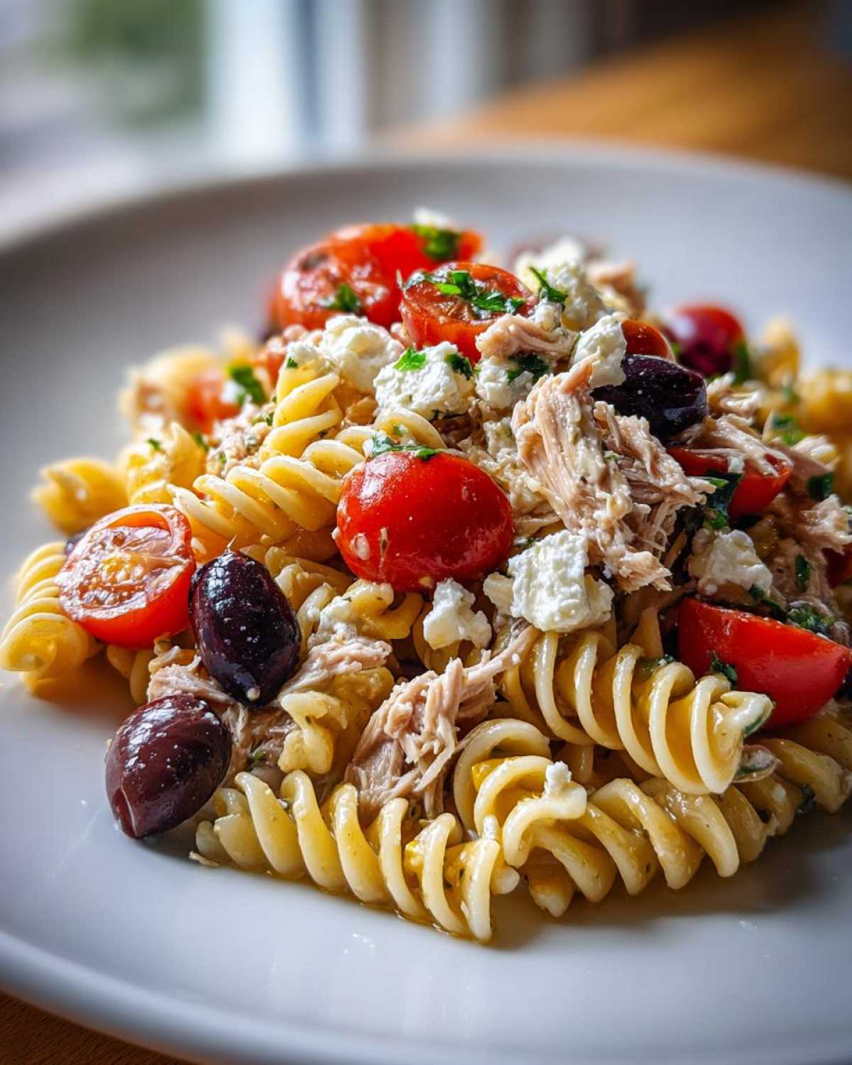 Mediterranean tuna pasta salad - detail 4