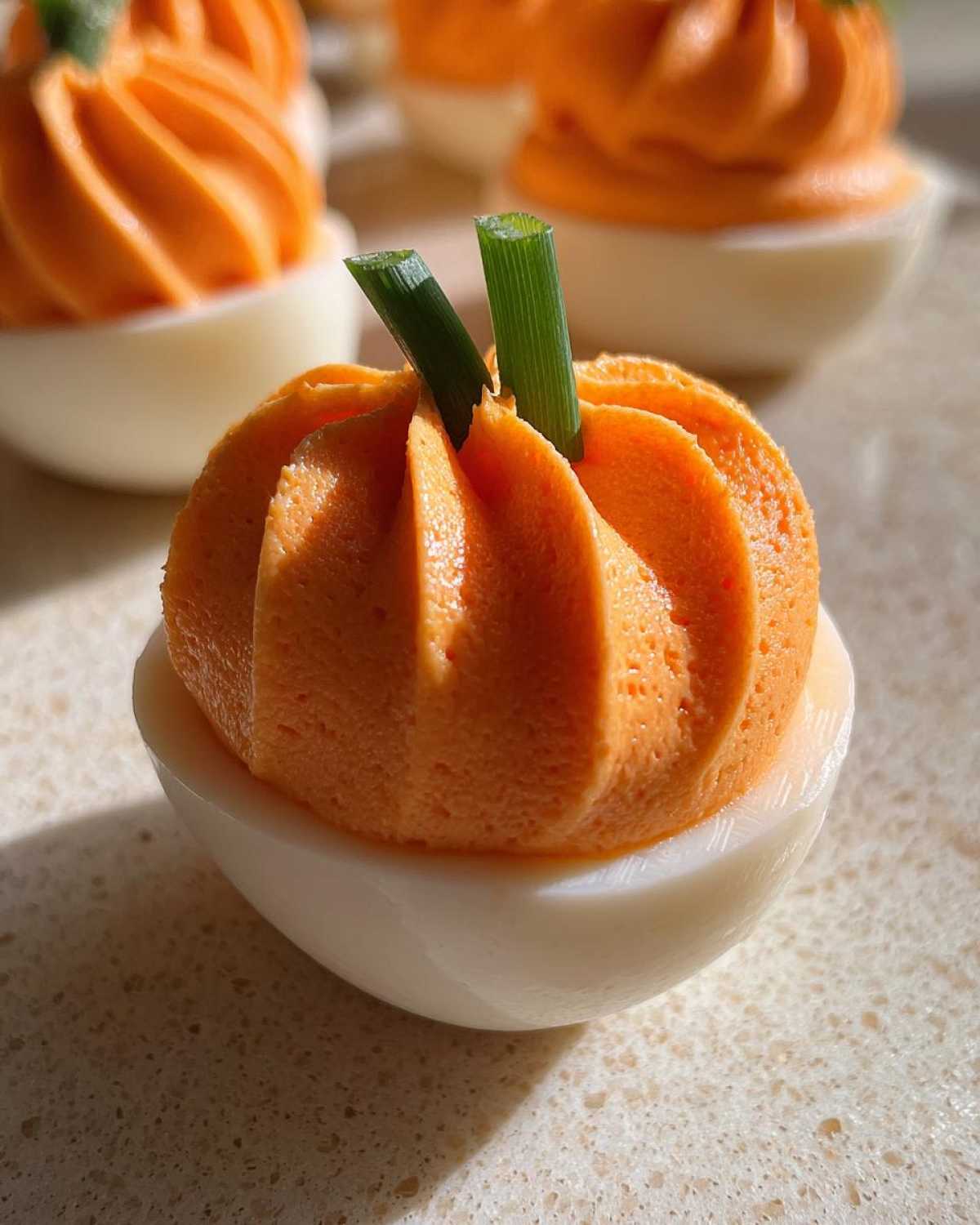 Pumpkin Deviled Eggs - detail 4