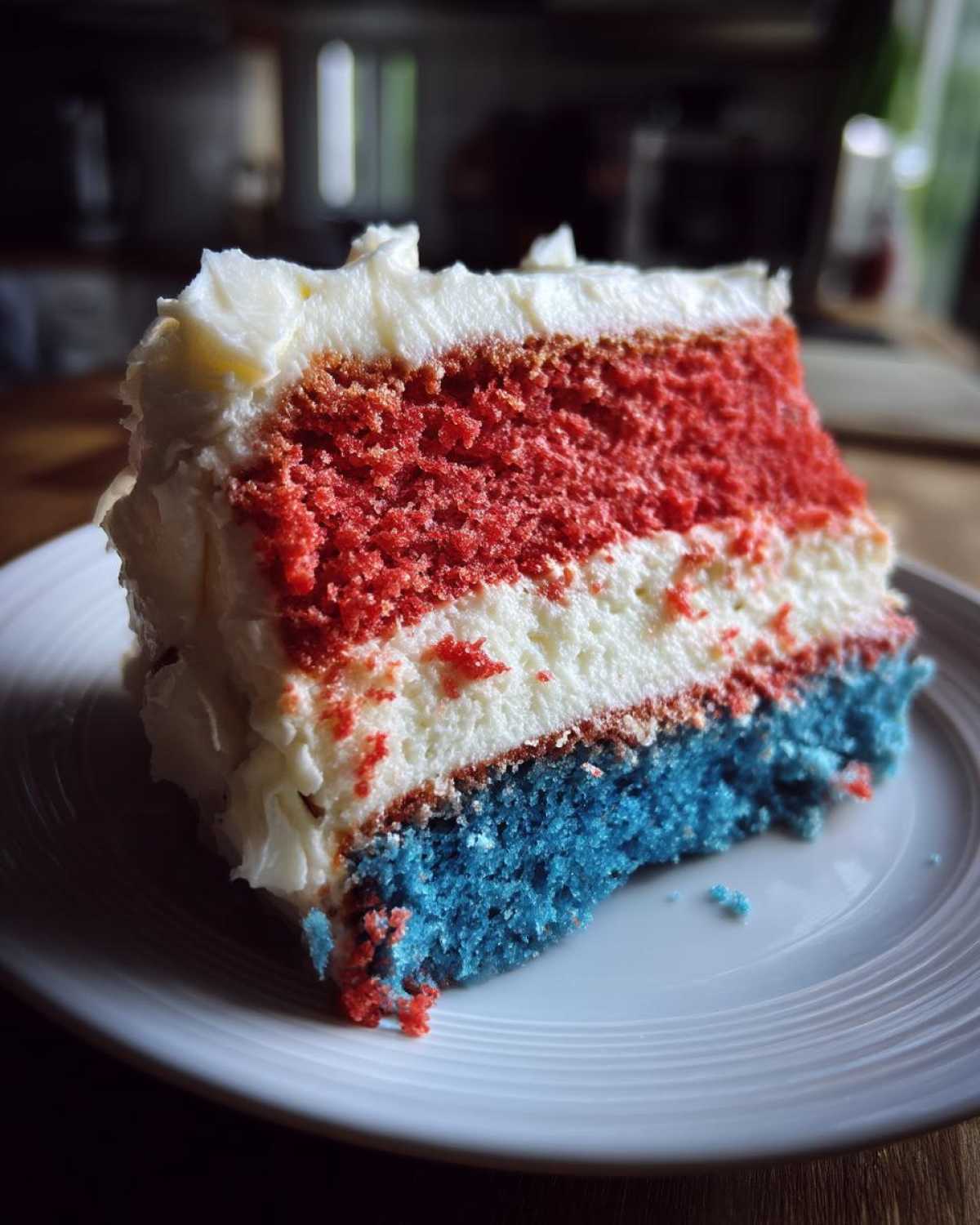 Red, White & Blue Layered Flag Cake (Betty Crocker) - detail 2