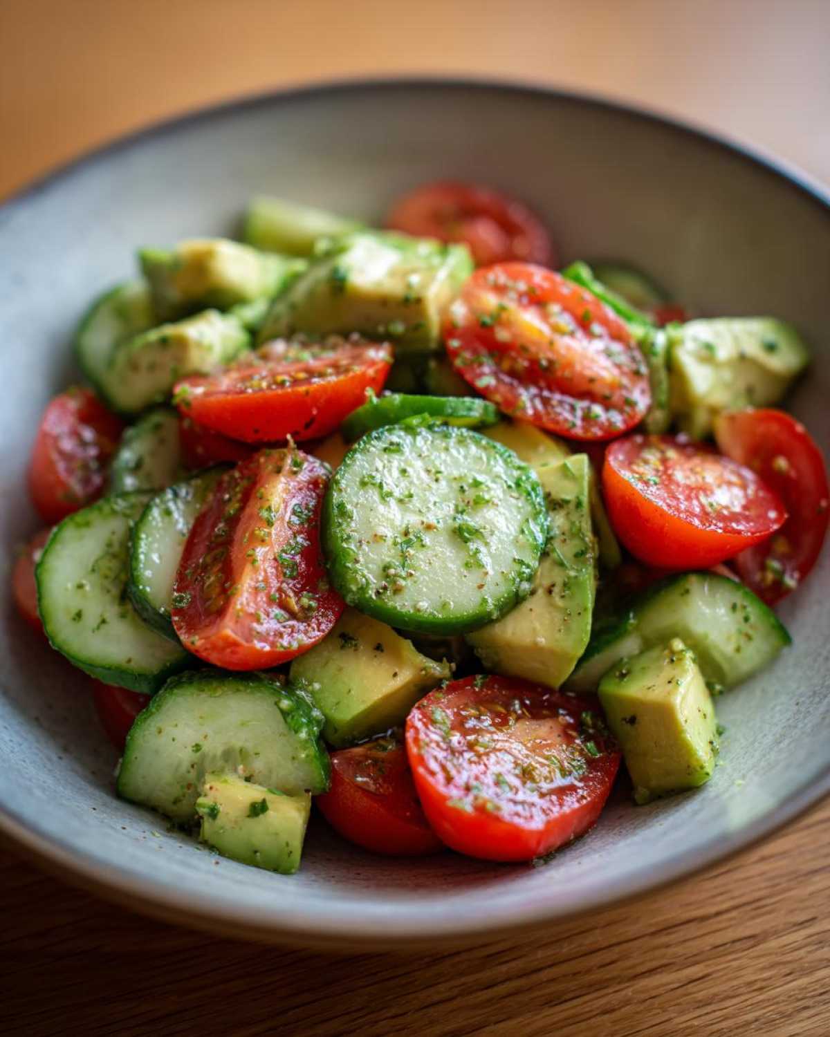 Refreshing Cucumber Tomato Avocado Salad - detail 3