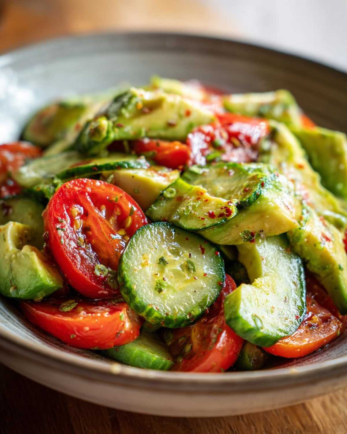 Refreshing Cucumber Tomato Avocado Salad - detail 4