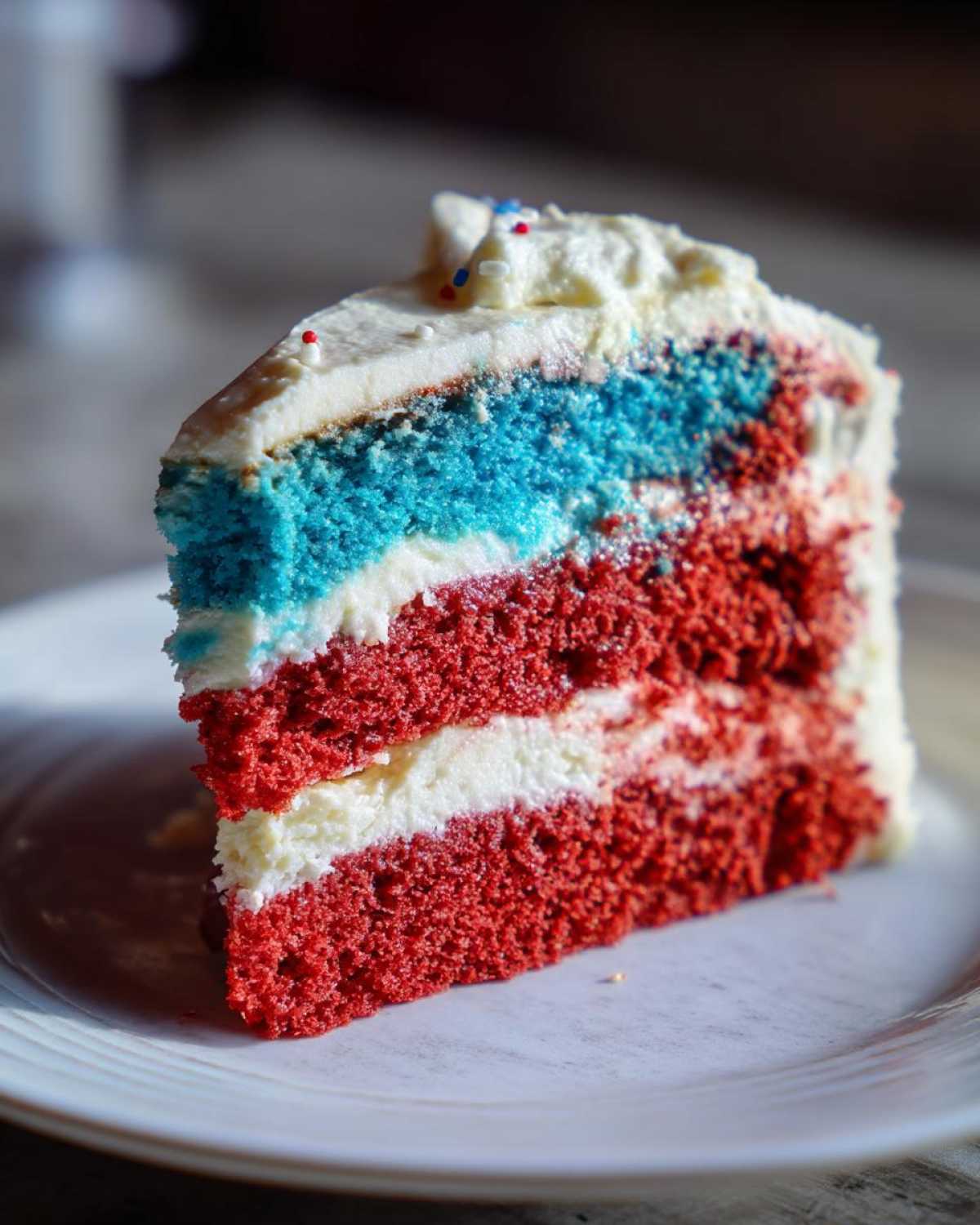 Red, White & Blue Layered Flag Cake (Betty Crocker) - detail 1