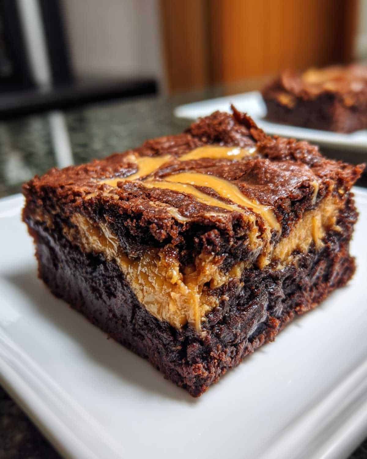 Salted Caramel Swirl Zucchini Brownies - detail 1