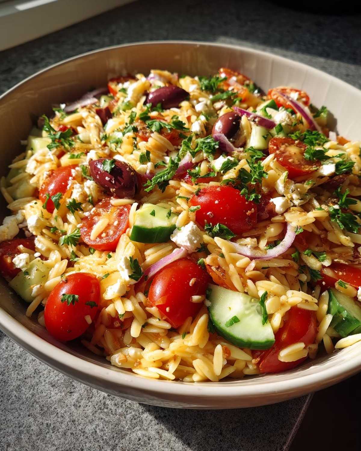 Mediterranean Orzo Salad - detail 1