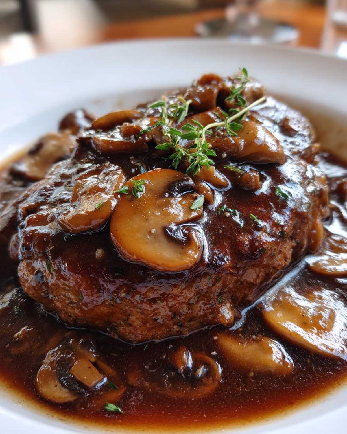 Salisbury Steak with Mushroom Gravy - detail 3