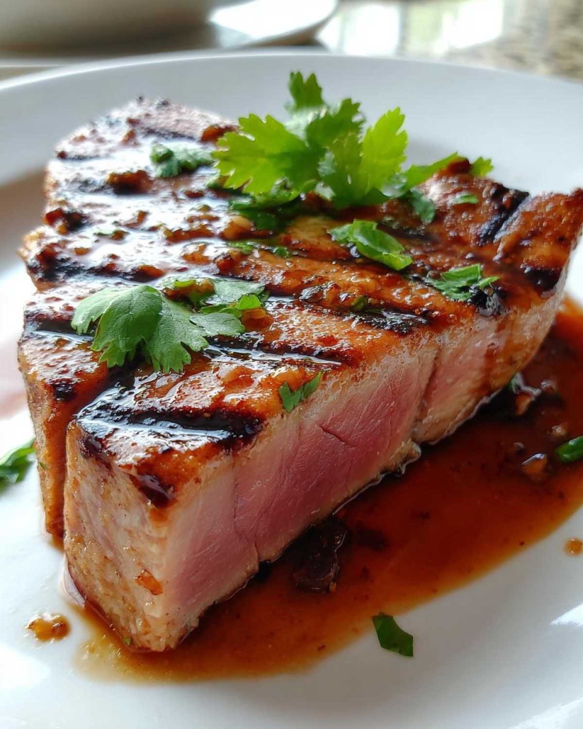 Grilled soy-ginger tuna steak - detail 1