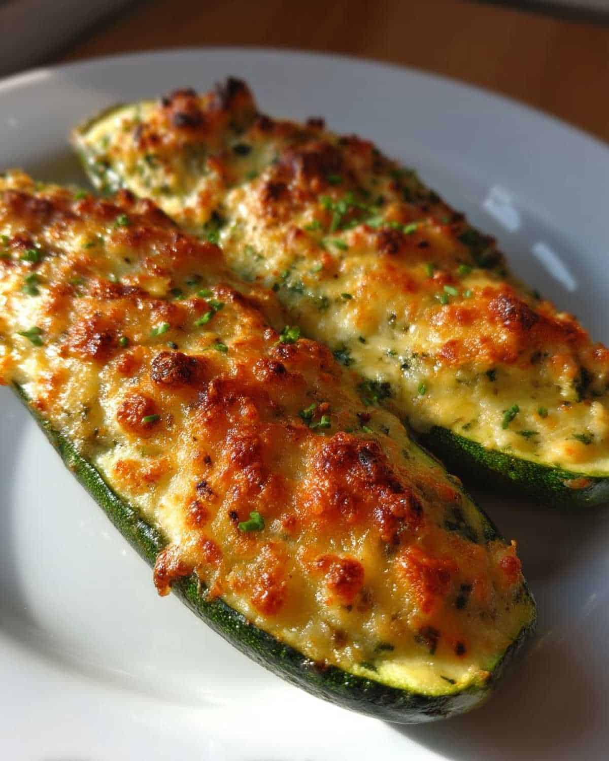 Cheesy Zucchini Boats - detail 3