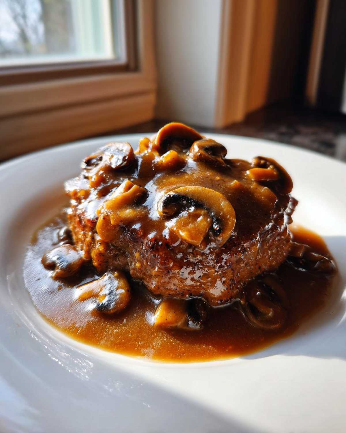Salisbury Steak with Mushroom Gravy - detail 1