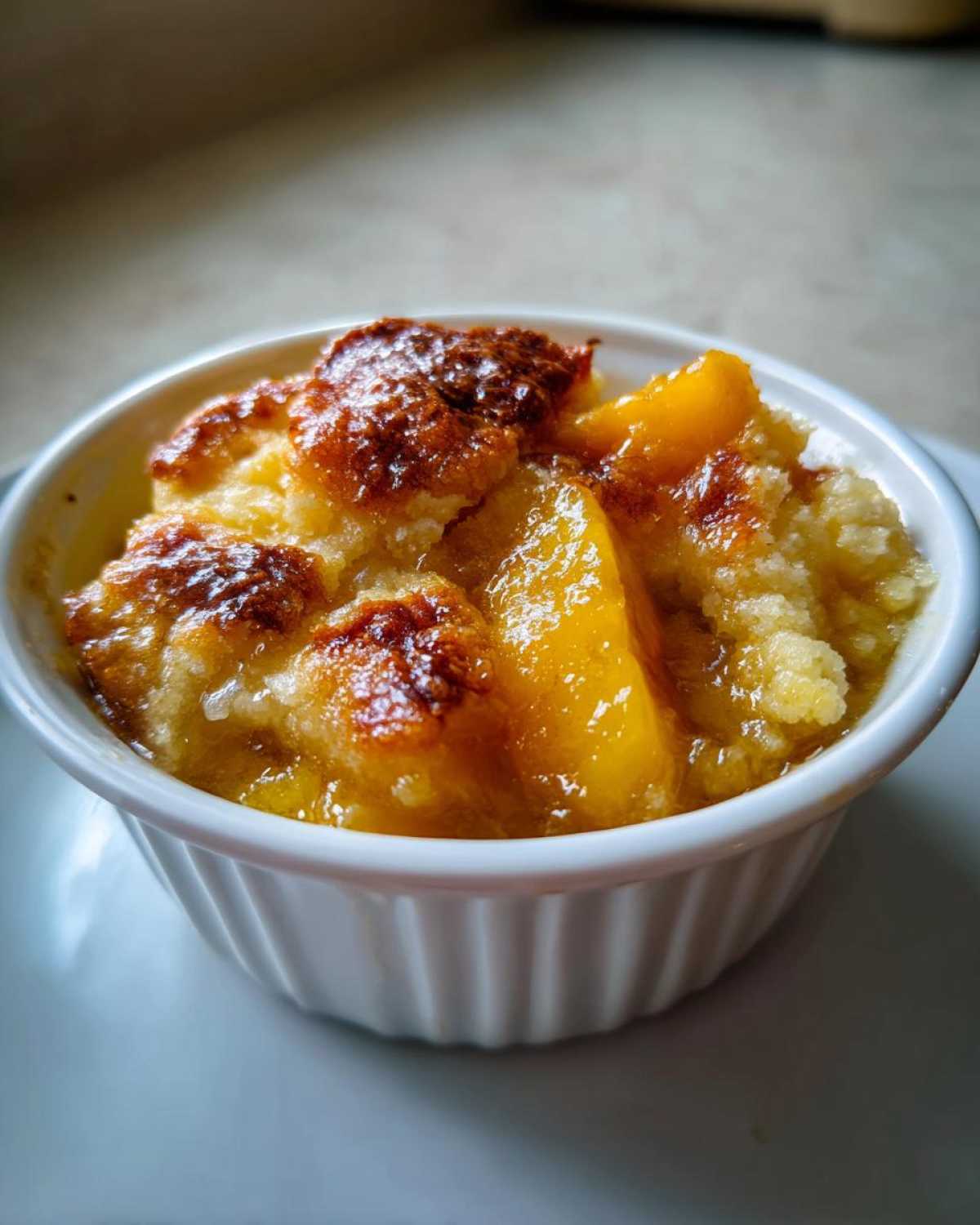Peach Cobbler with Fresh Peaches - detail 1