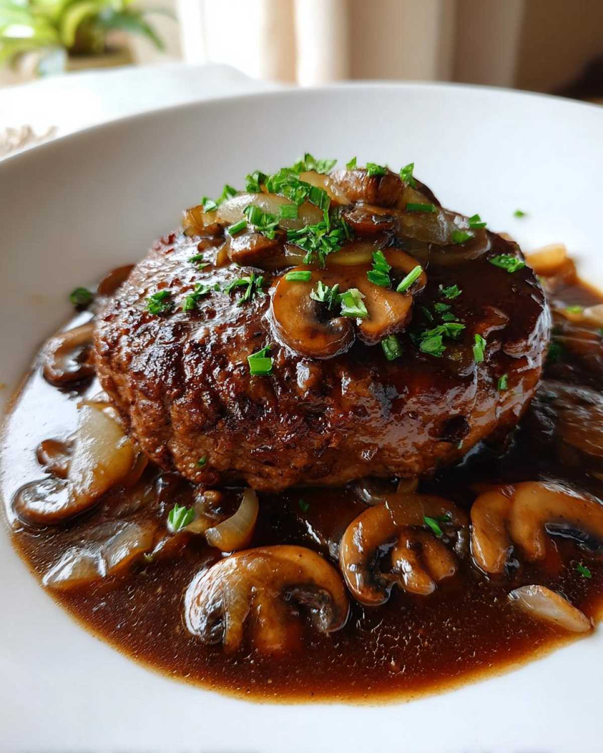 Salisbury Steak with Mushroom Gravy - detail 1