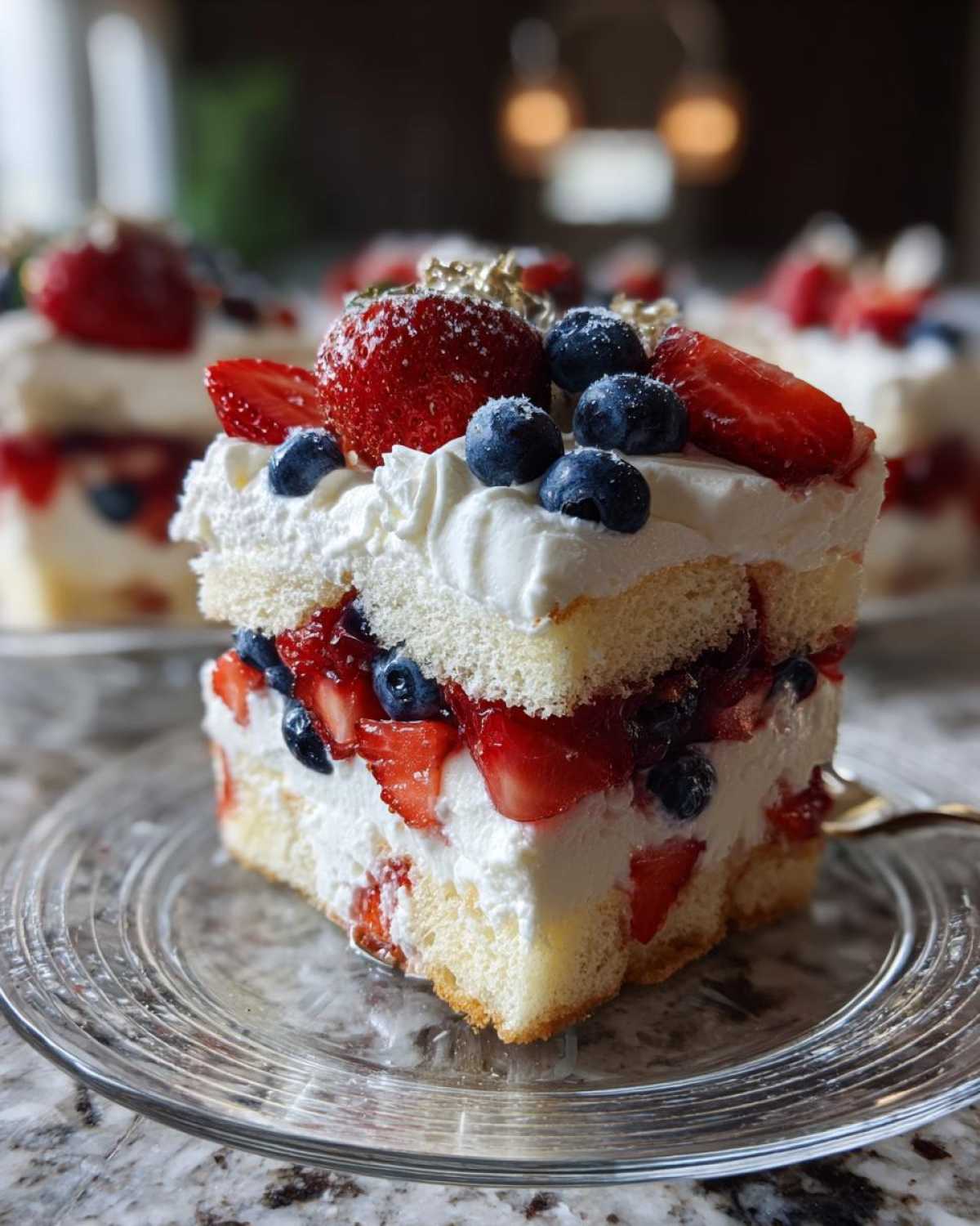 4th of July Red, White, and Blue Berry Trifle - detail 2
