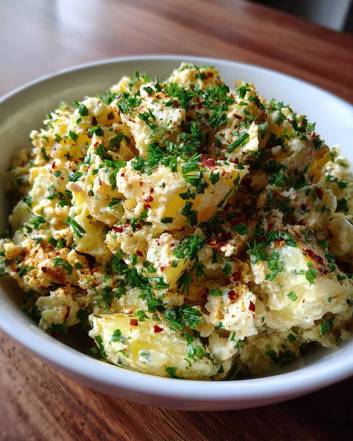 Low carb potato salad - detail 1