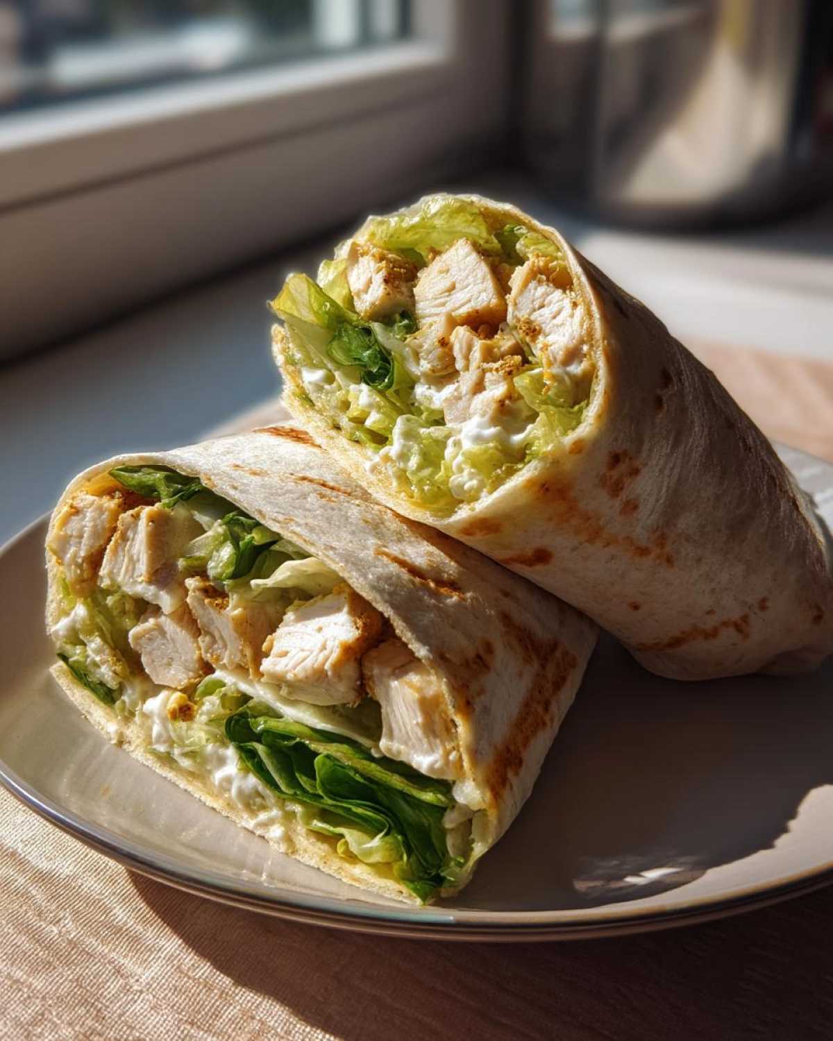 Quick Chicken Caesar Wraps for Lunch - detail 2